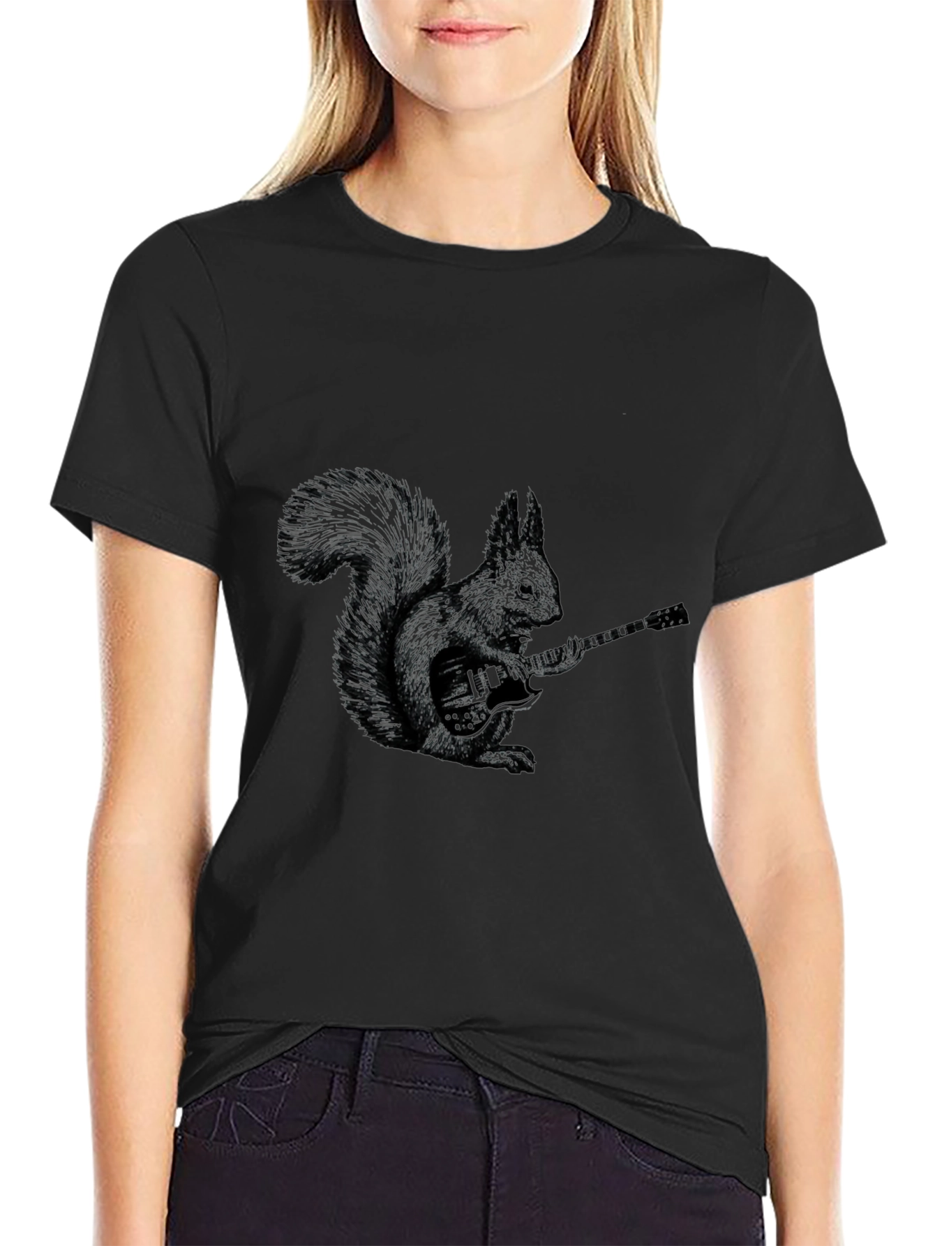 Squirrel Guitarist Graphic Tee