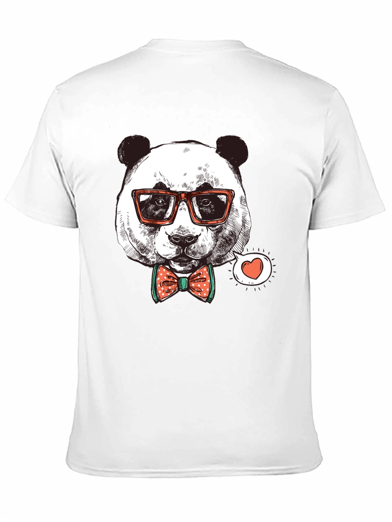 Panda with Glasses Graphic Tee - Stylish Black Shirt