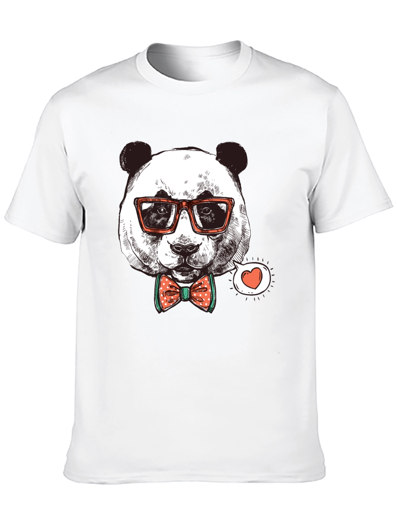 Panda with Glasses Graphic Tee - Stylish Black Shirt