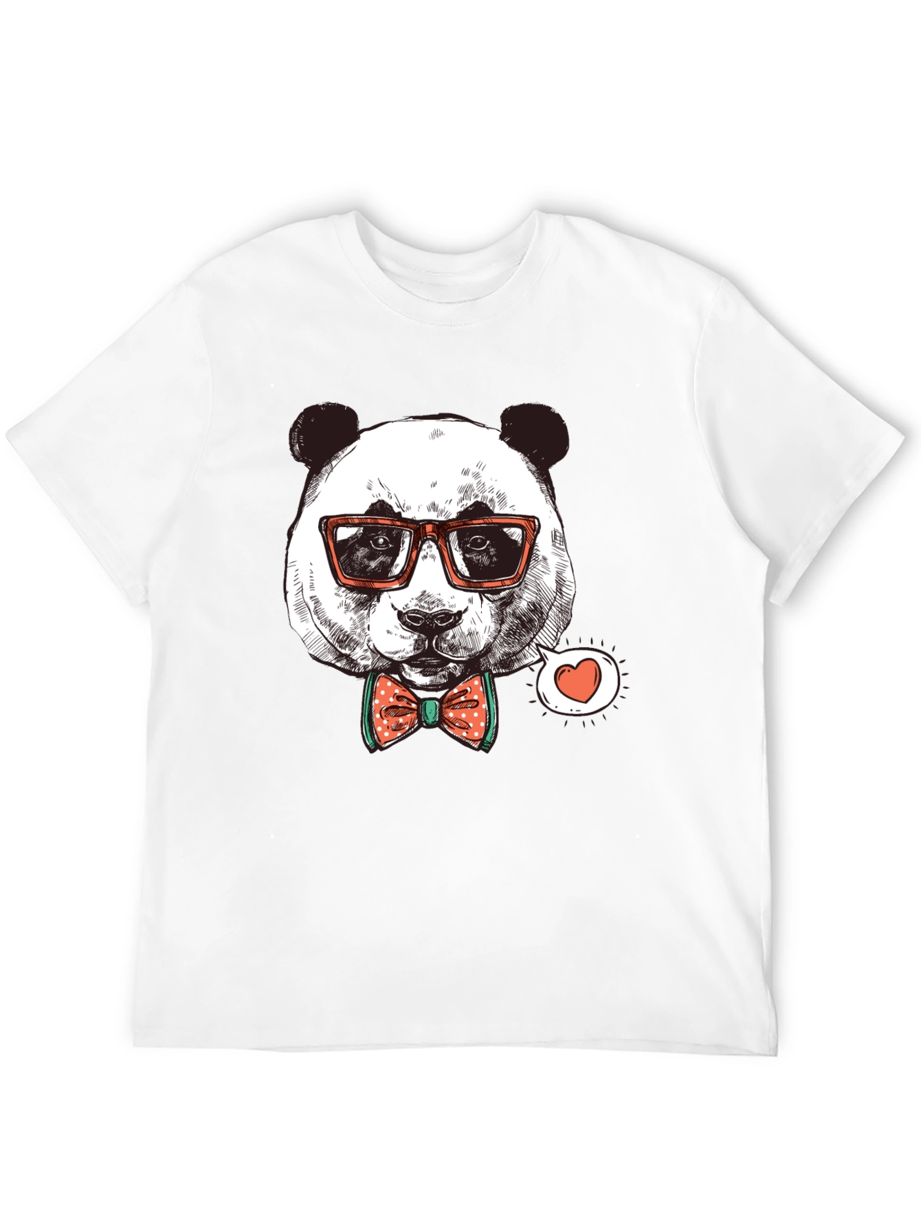 Panda with Glasses Graphic Tee - Stylish Black Shirt