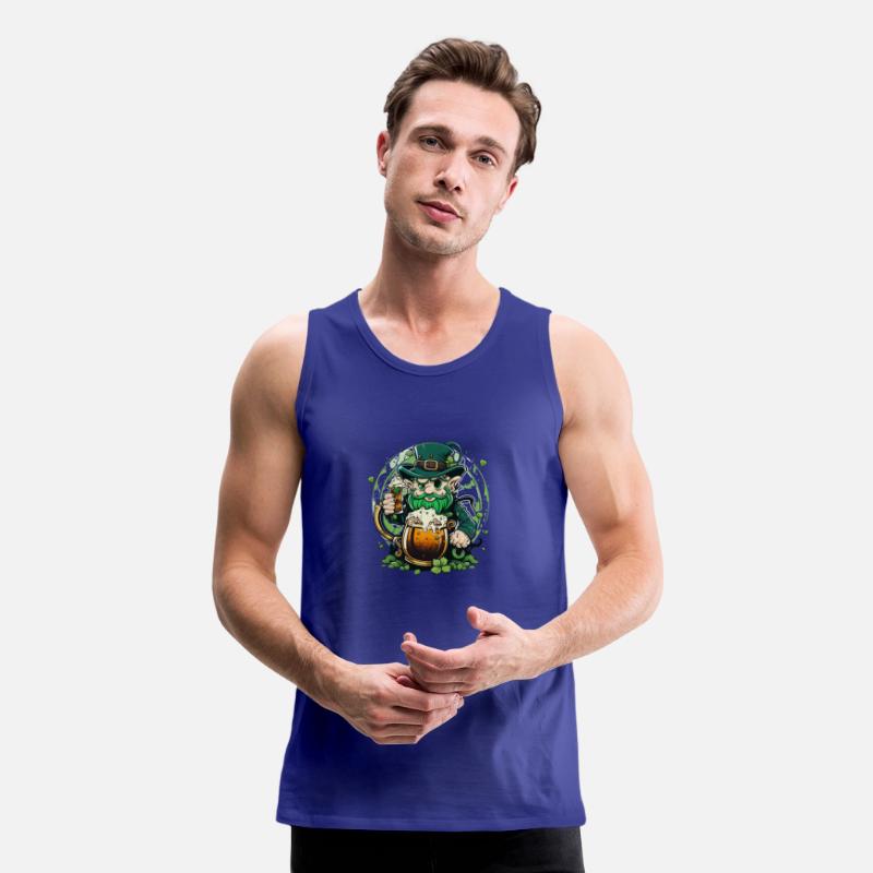 leprechaun drink beer vector