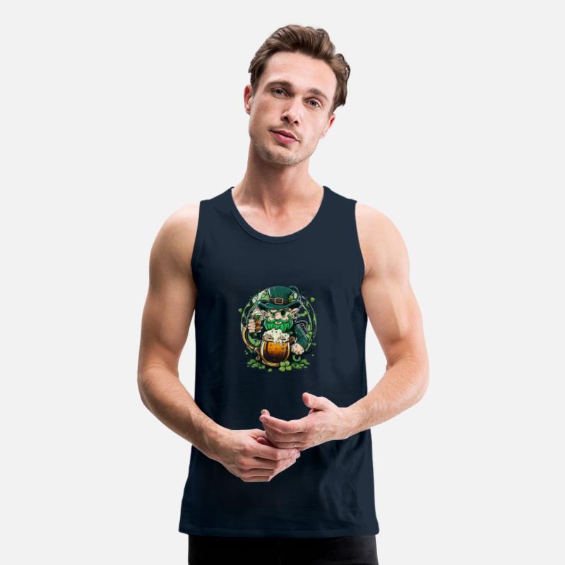 leprechaun drink beer vector