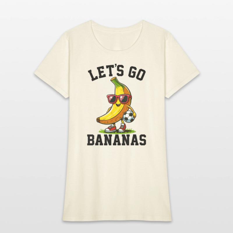 Lets Go Bananas Soccer Banana Vintage Fruit Player