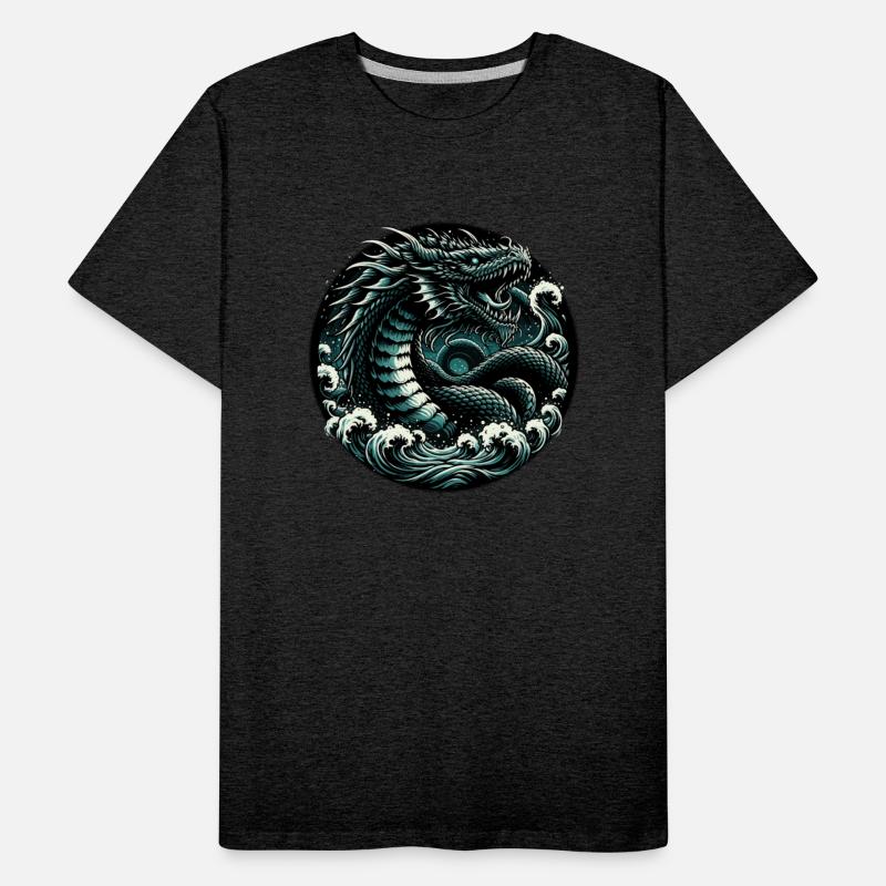 Leviathan's Oceanic Fury Round Circle Design