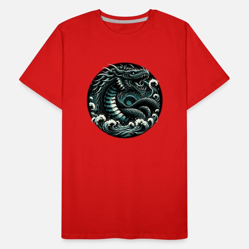 Leviathan's Oceanic Fury Round Circle Design