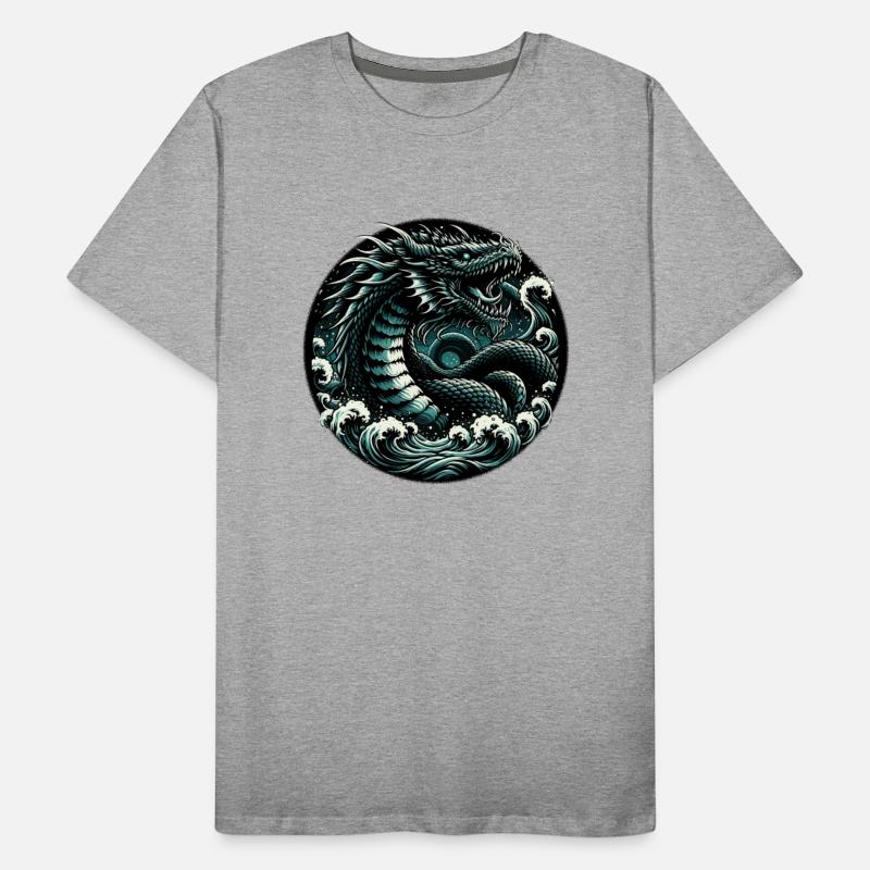 Leviathan's Oceanic Fury Round Circle Design
