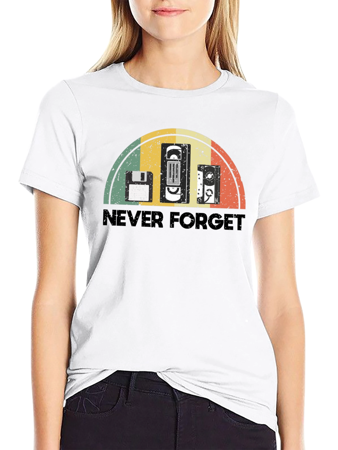 Retro Never Forget Tech T-Shirt