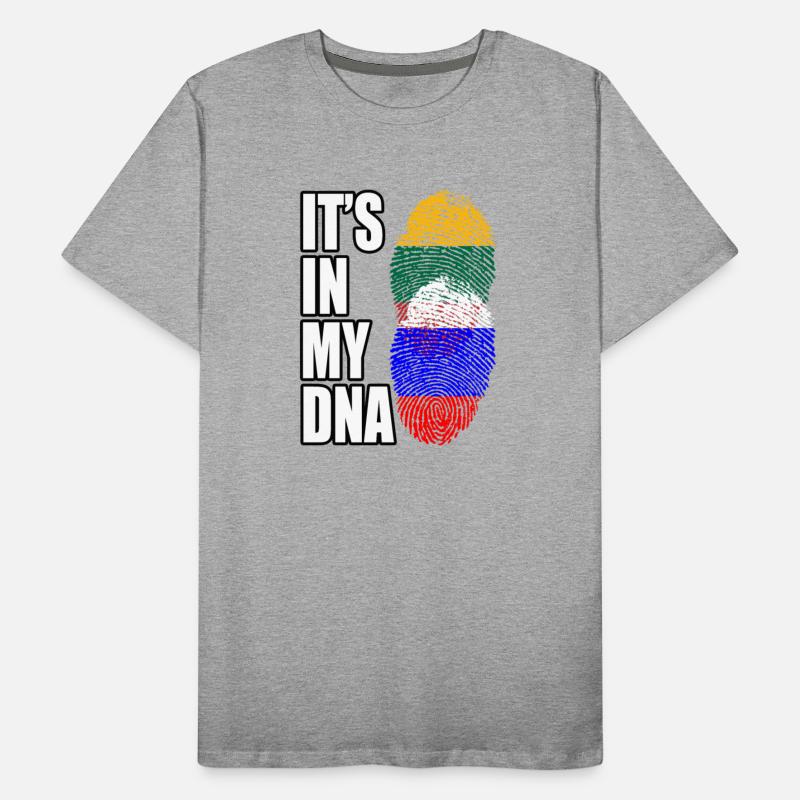 Lithuanian And Russian Mix Heritage DNA Flag