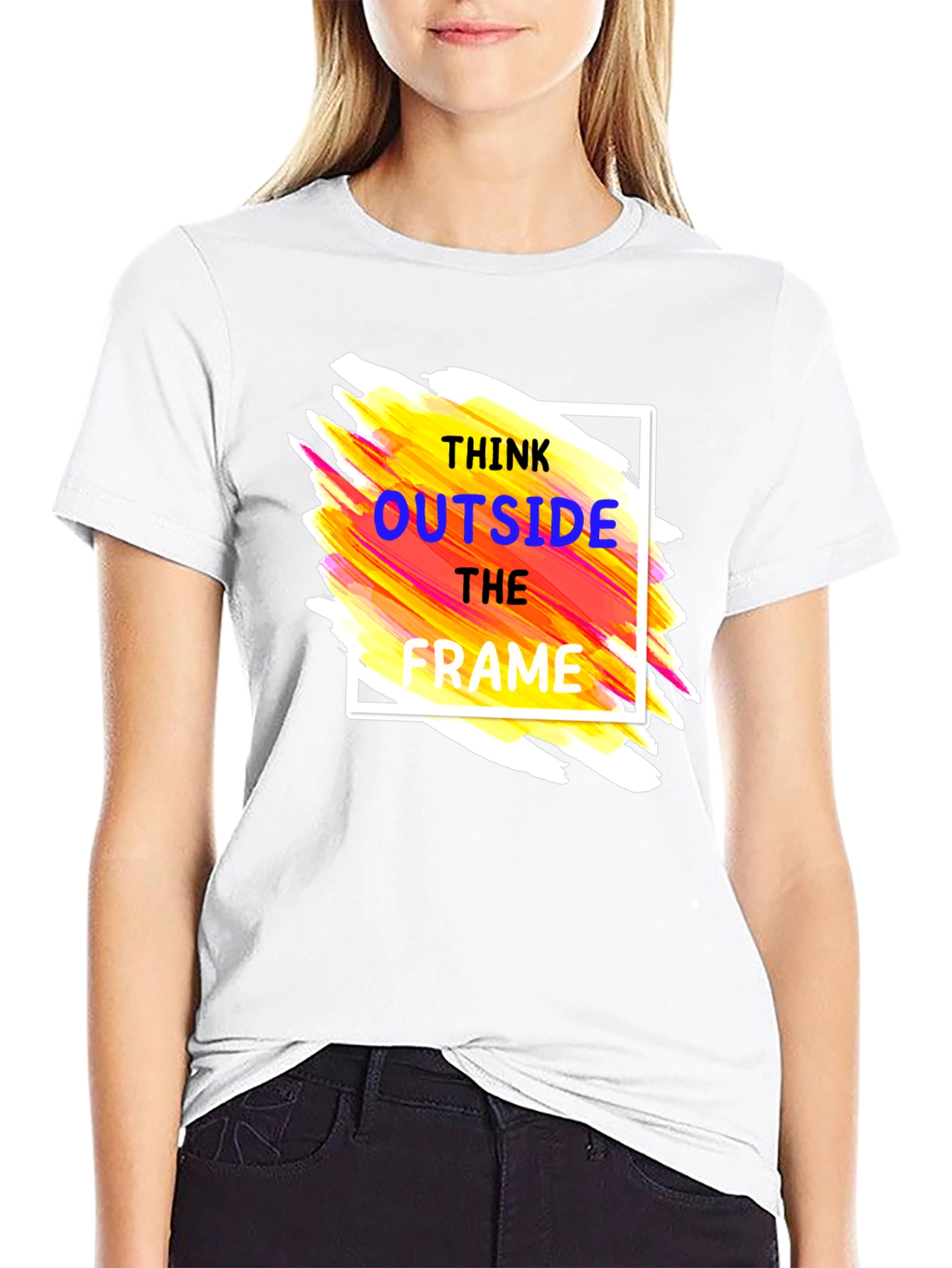 Think Outside the Frame Graphic Tee - Black