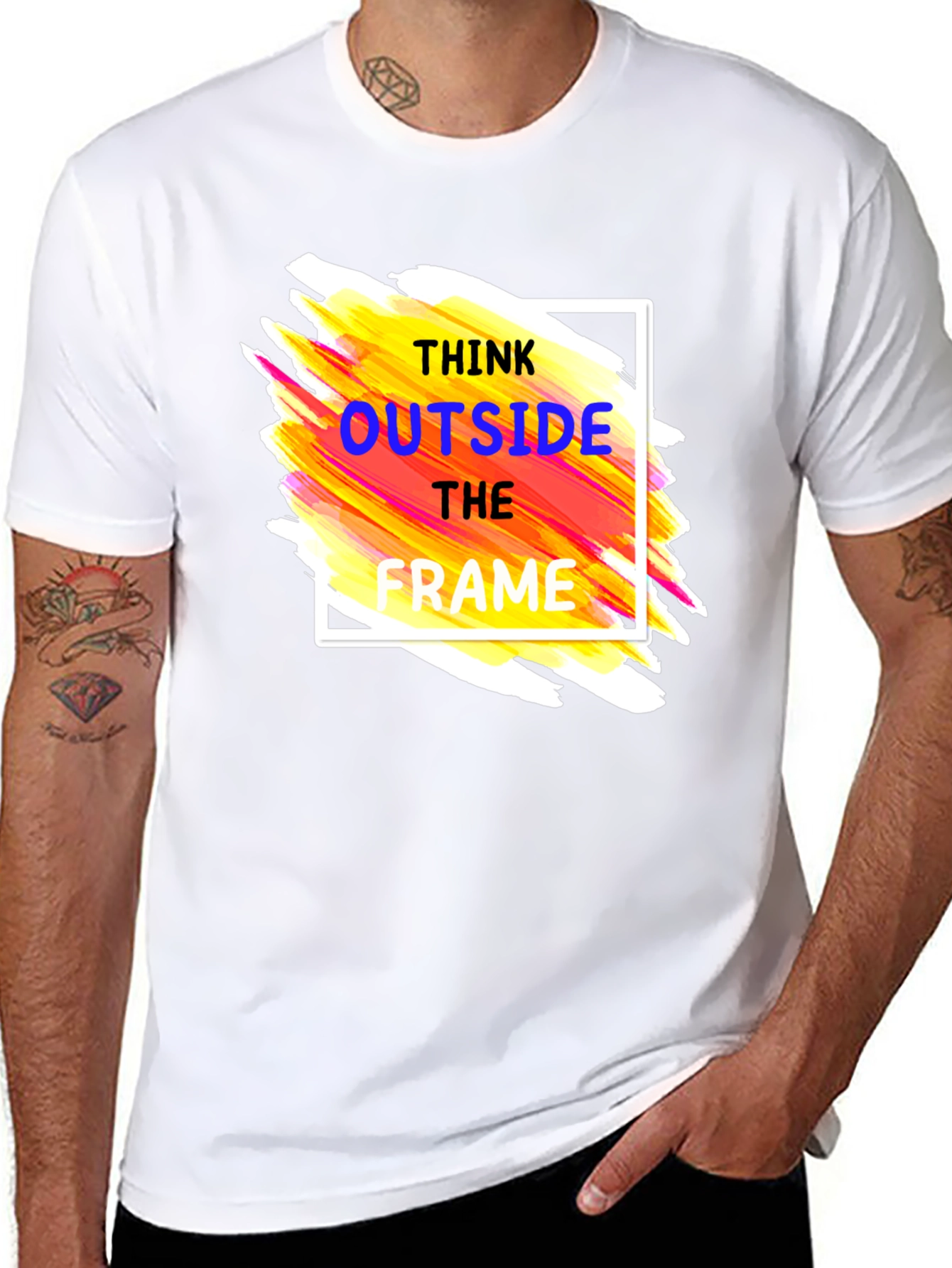 Think Outside the Frame Graphic Tee - Black