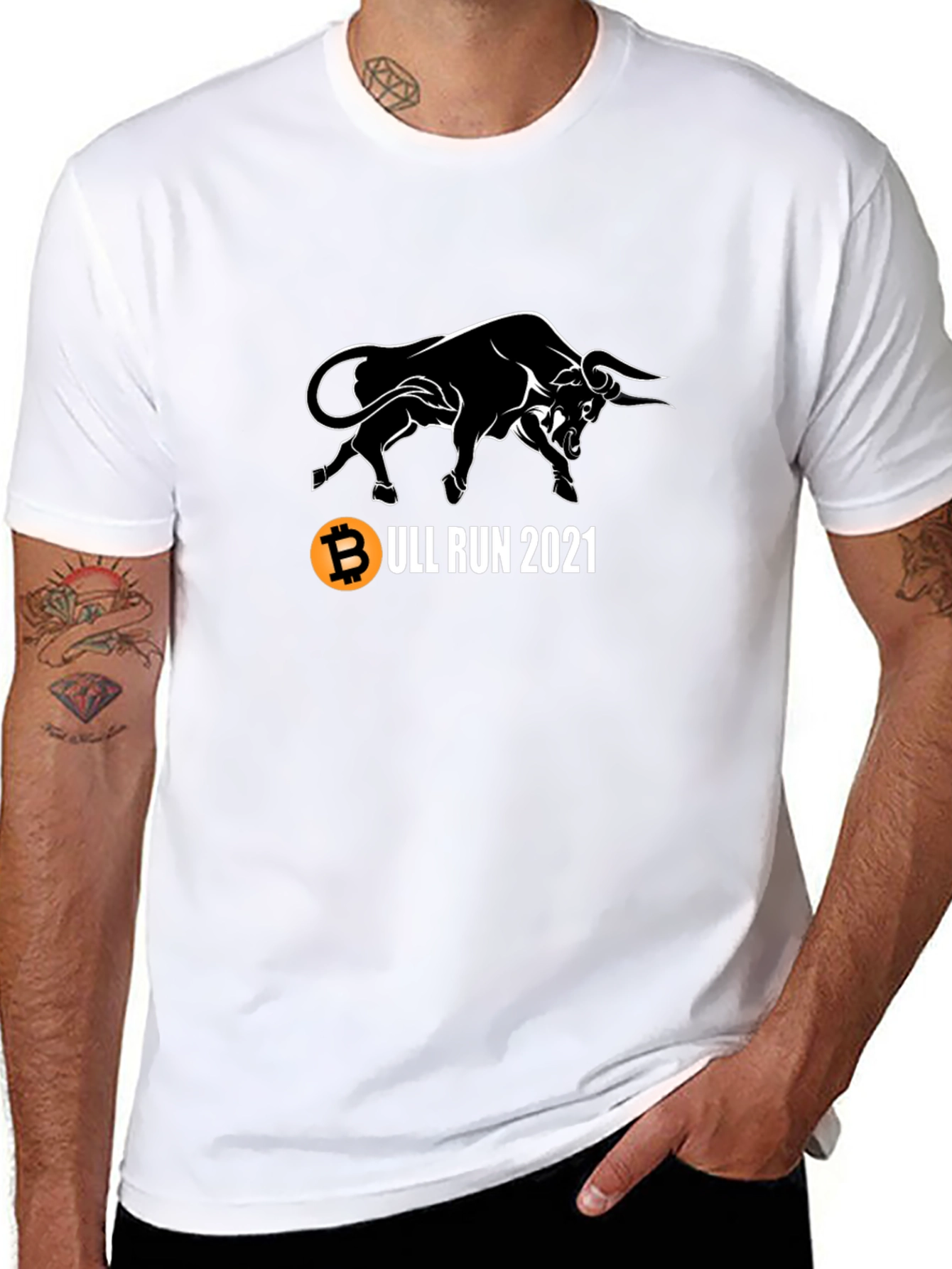 Bitcoin Bull Run 2021 Black T-Shirt