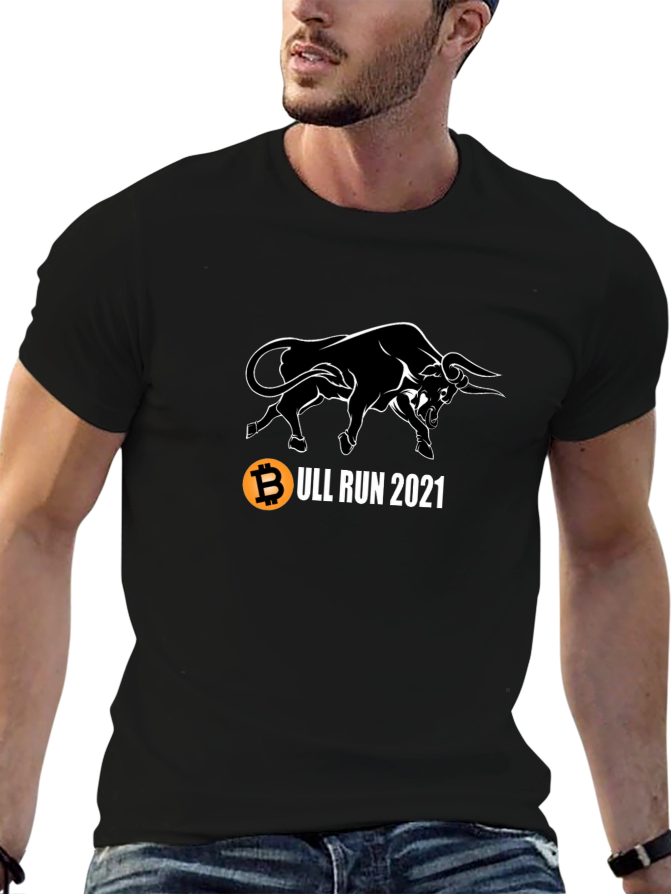 Bitcoin Bull Run 2021 Black T-Shirt