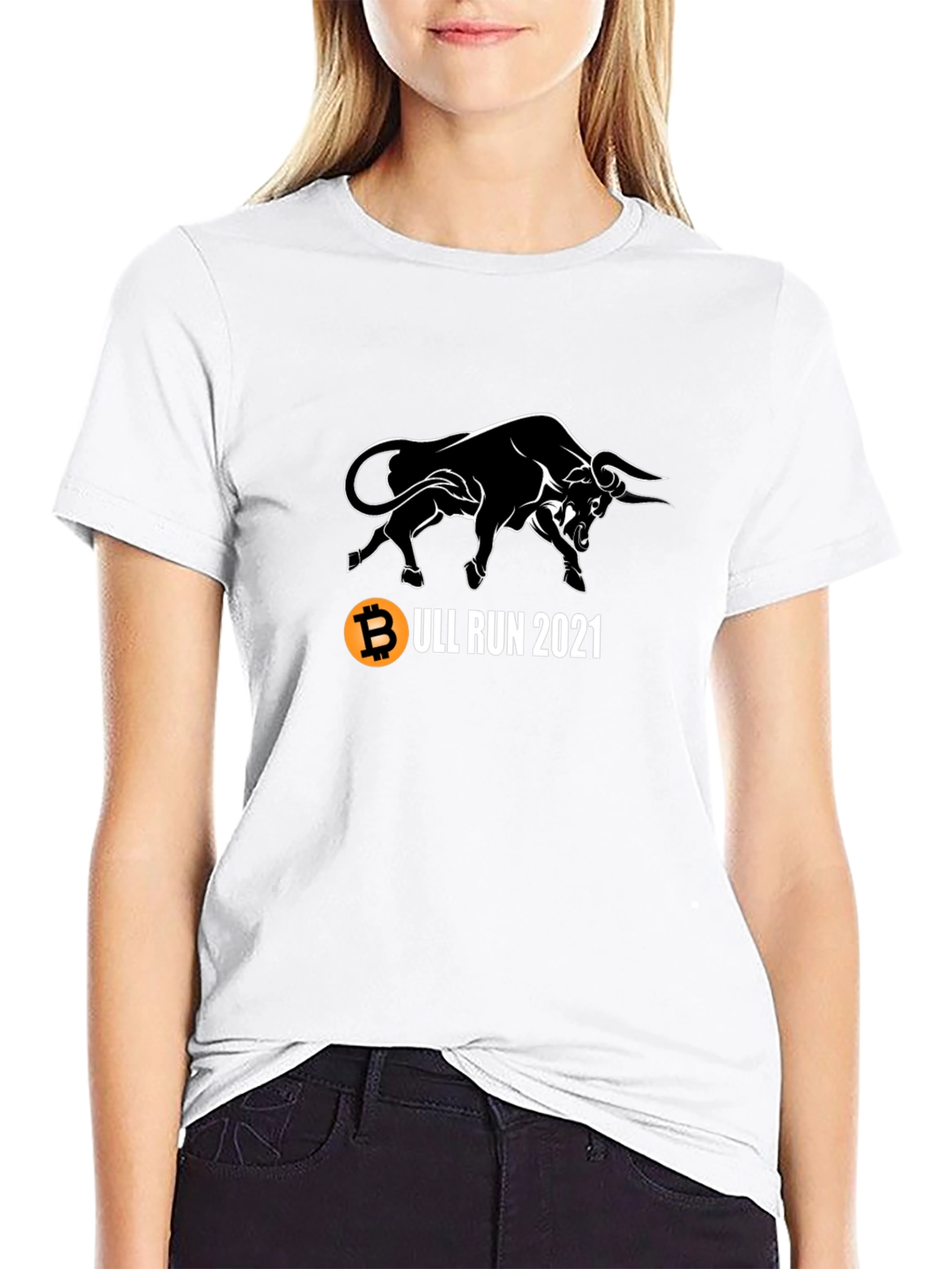 Bitcoin Bull Run 2021 Black T-Shirt