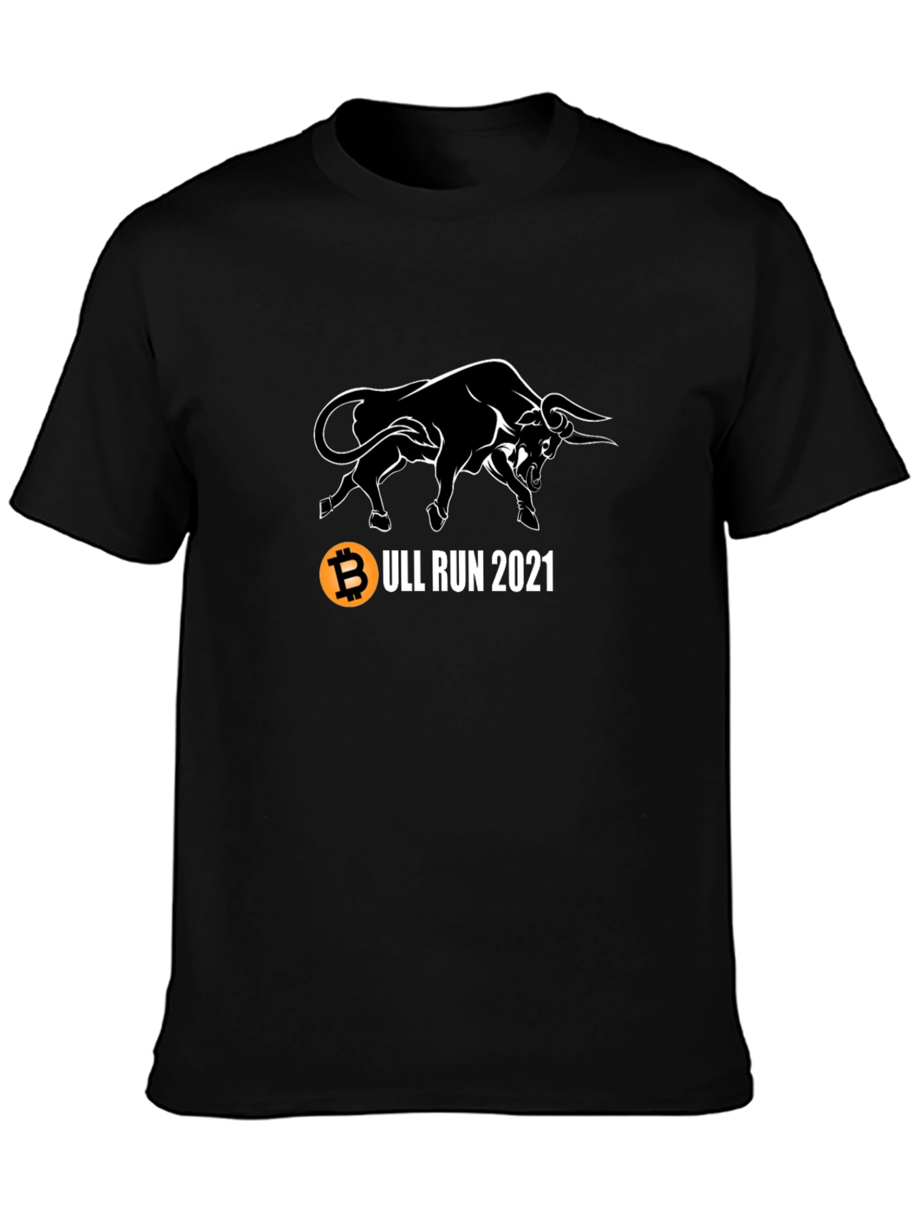 Bitcoin Bull Run 2021 Black T-Shirt