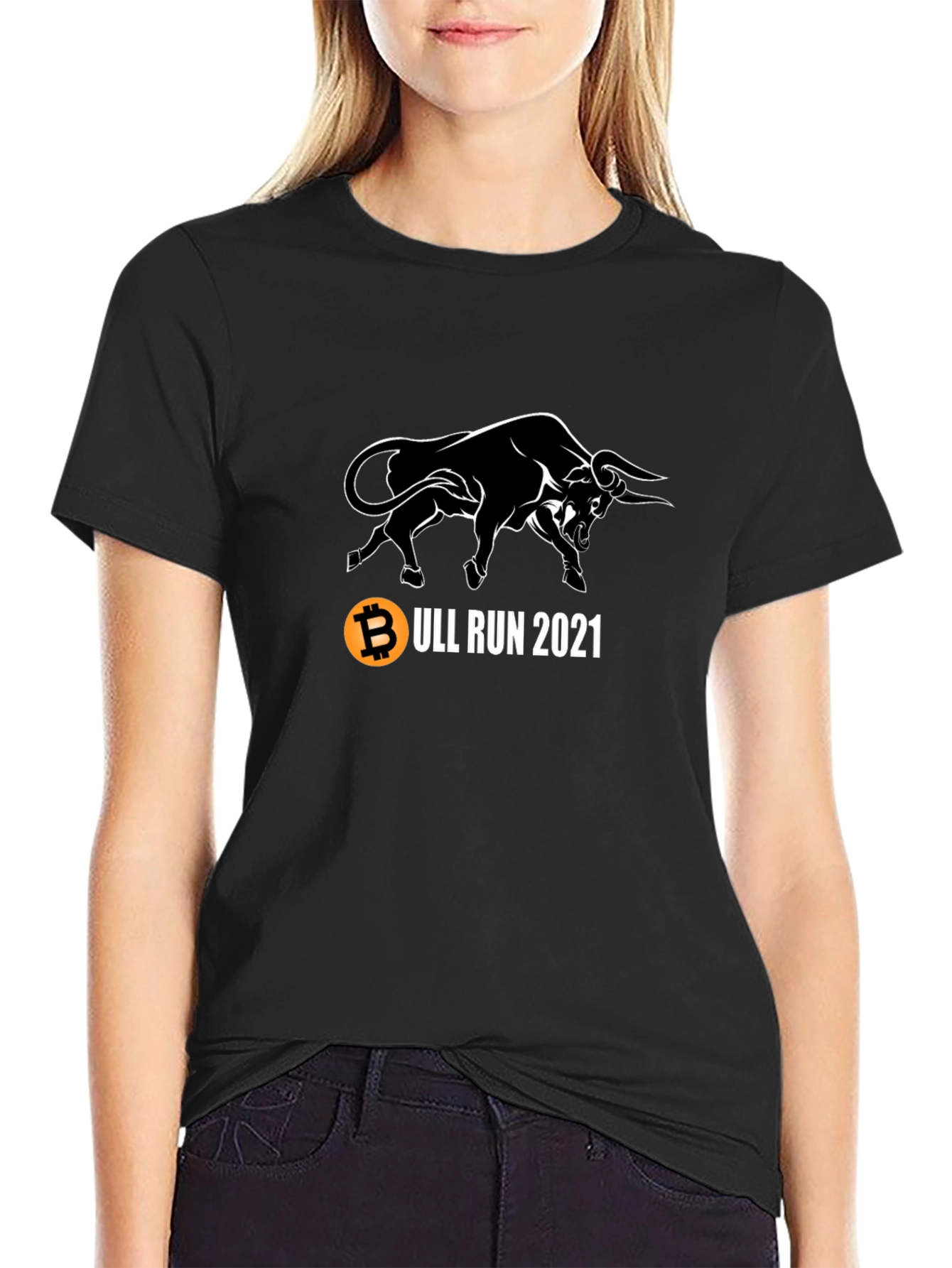 Bitcoin Bull Run 2021 Black T-Shirt
