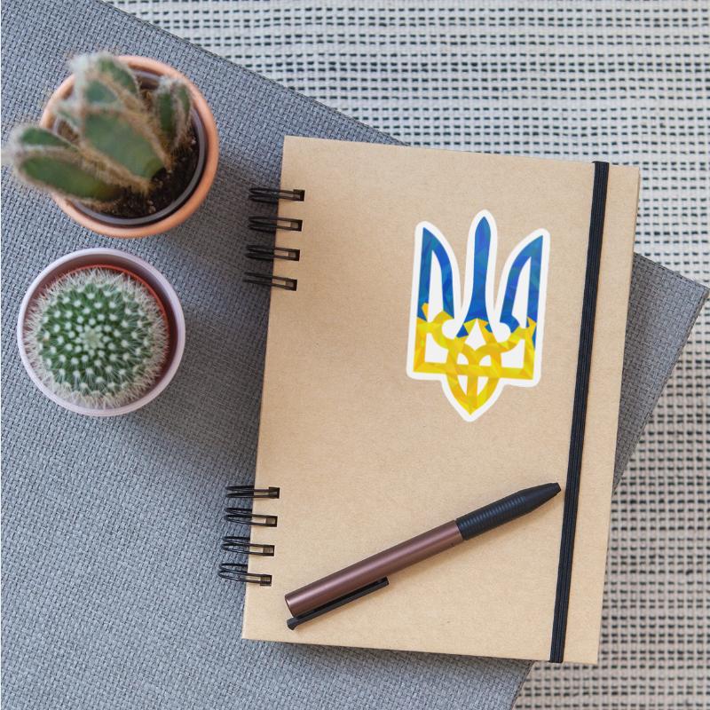 Low polygonal Ukrainian trident (tryzub)