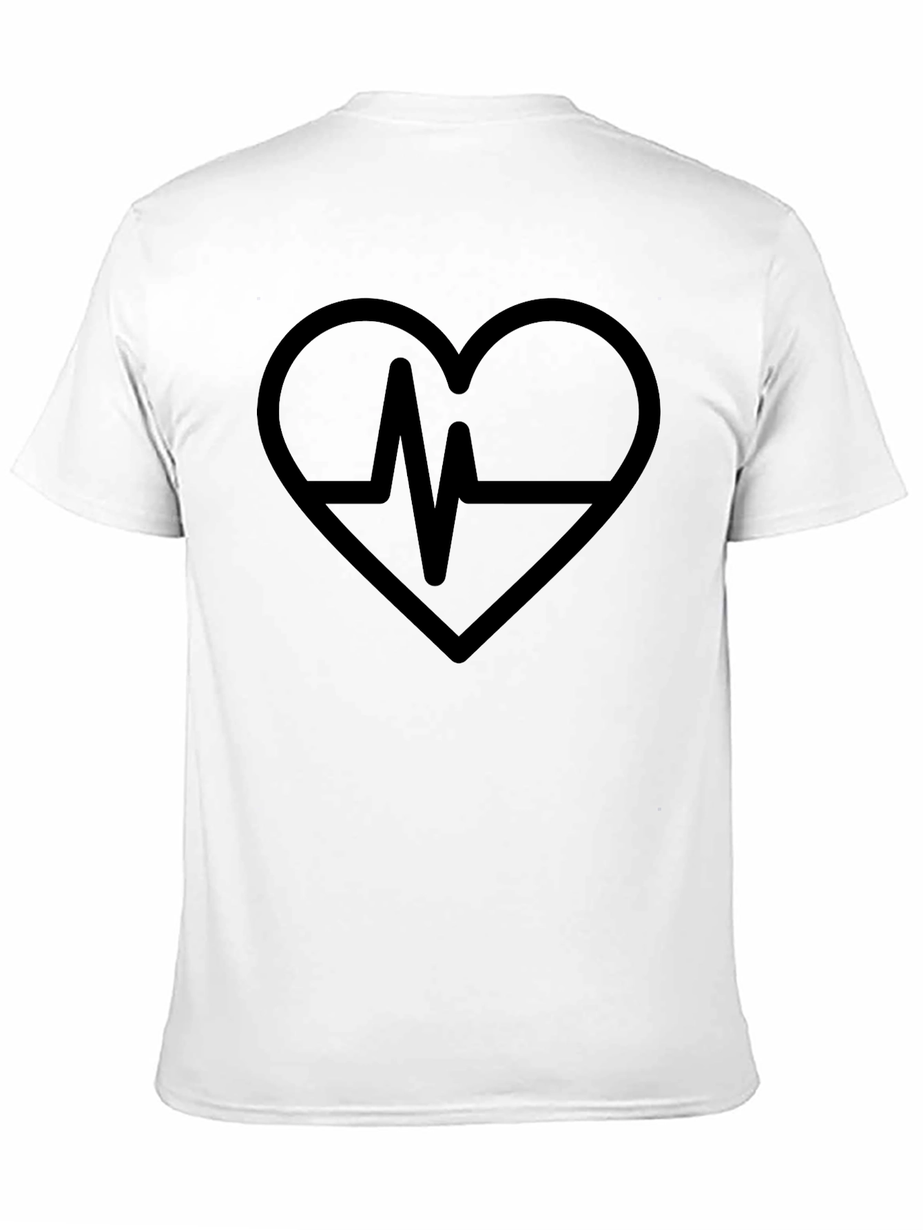 Heartbeat Graphic Tee - Stylish Mens Black T-Shirt