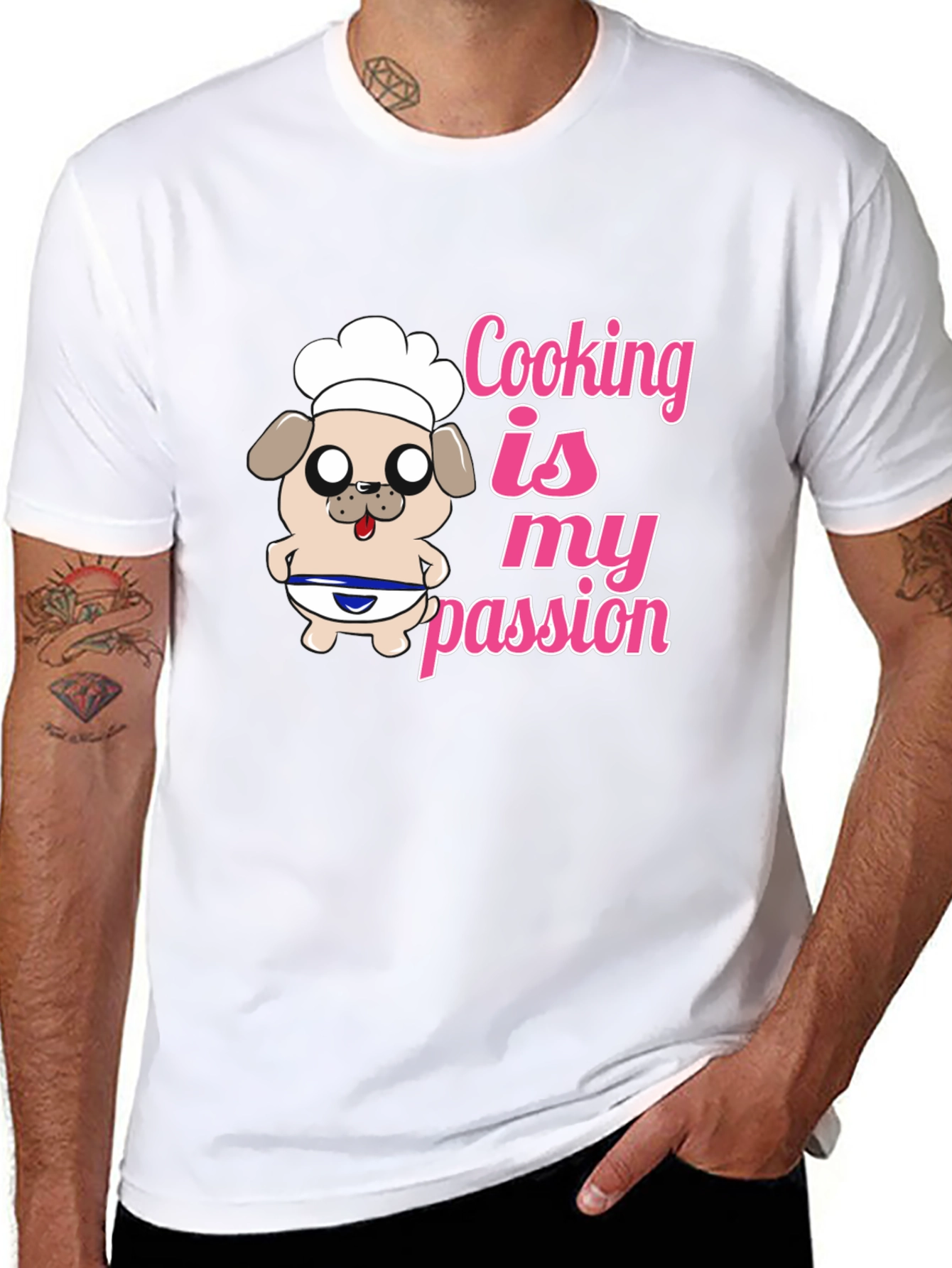 Cooking is My Passion Chef Dog T-Shirt