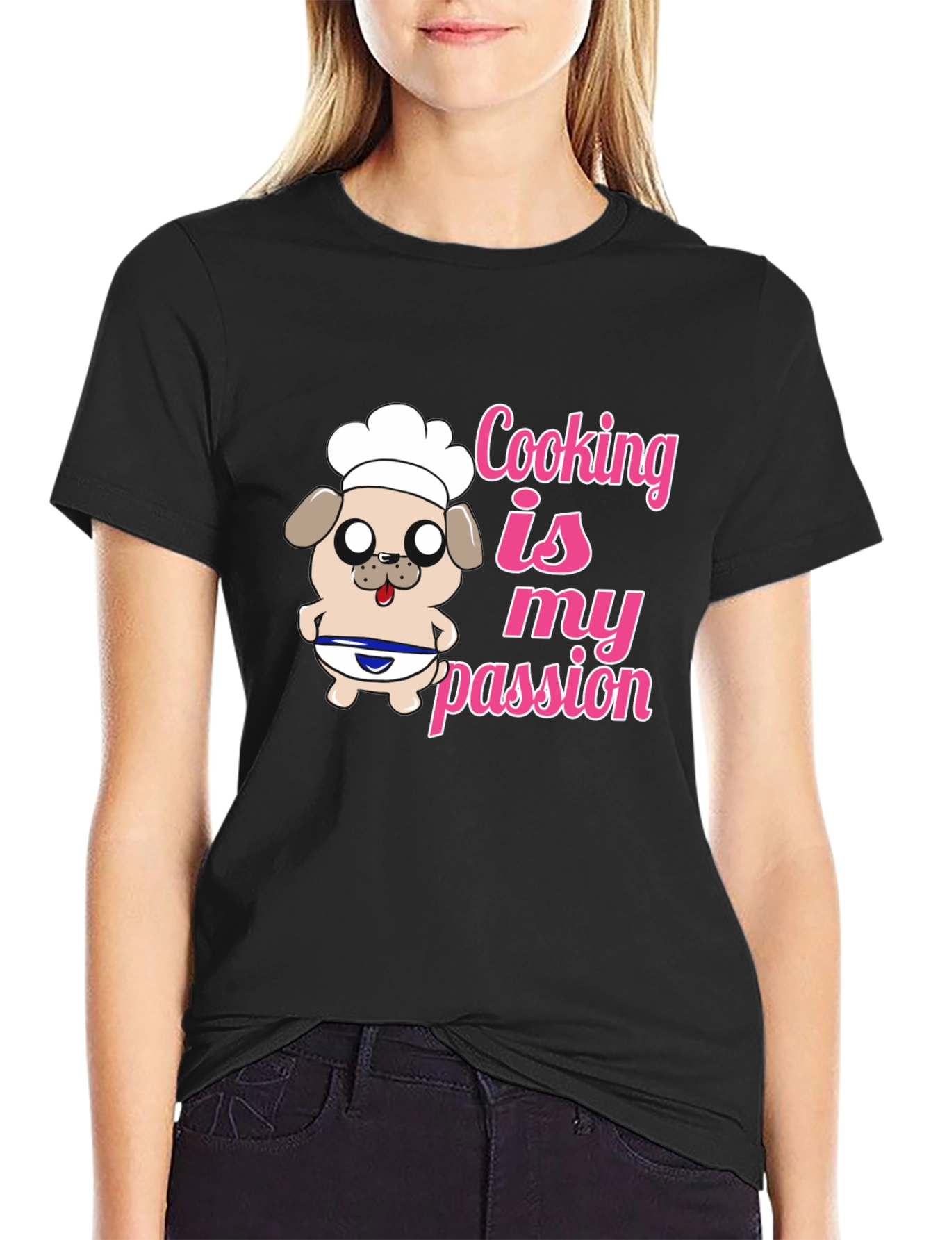Cooking is My Passion Chef Dog T-Shirt