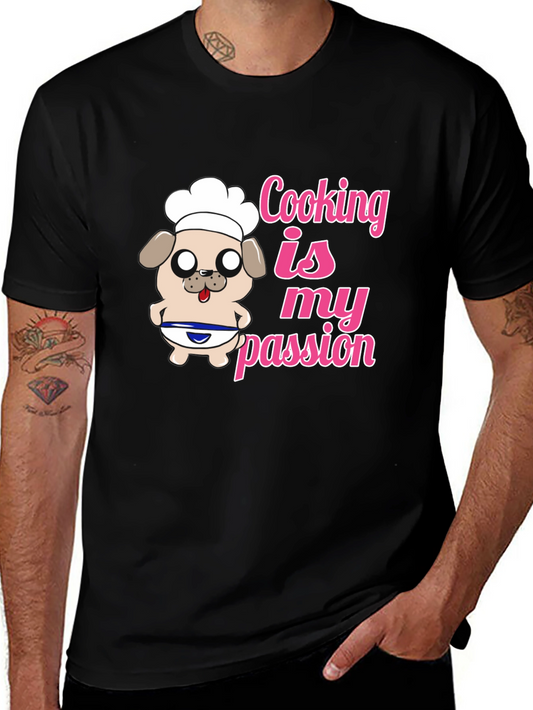 Cooking is My Passion Chef Dog T-Shirt