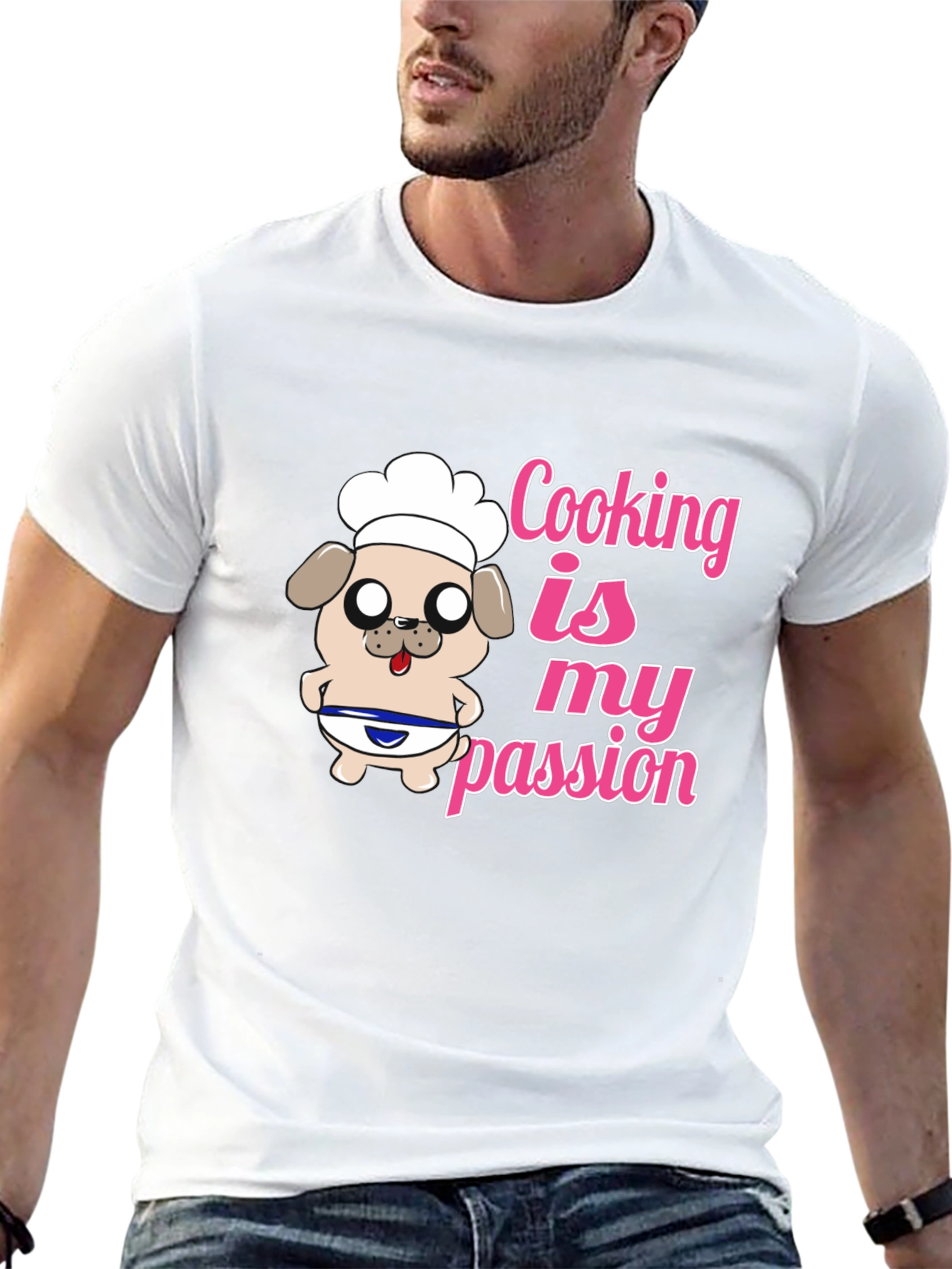 Cooking is My Passion Chef Dog T-Shirt