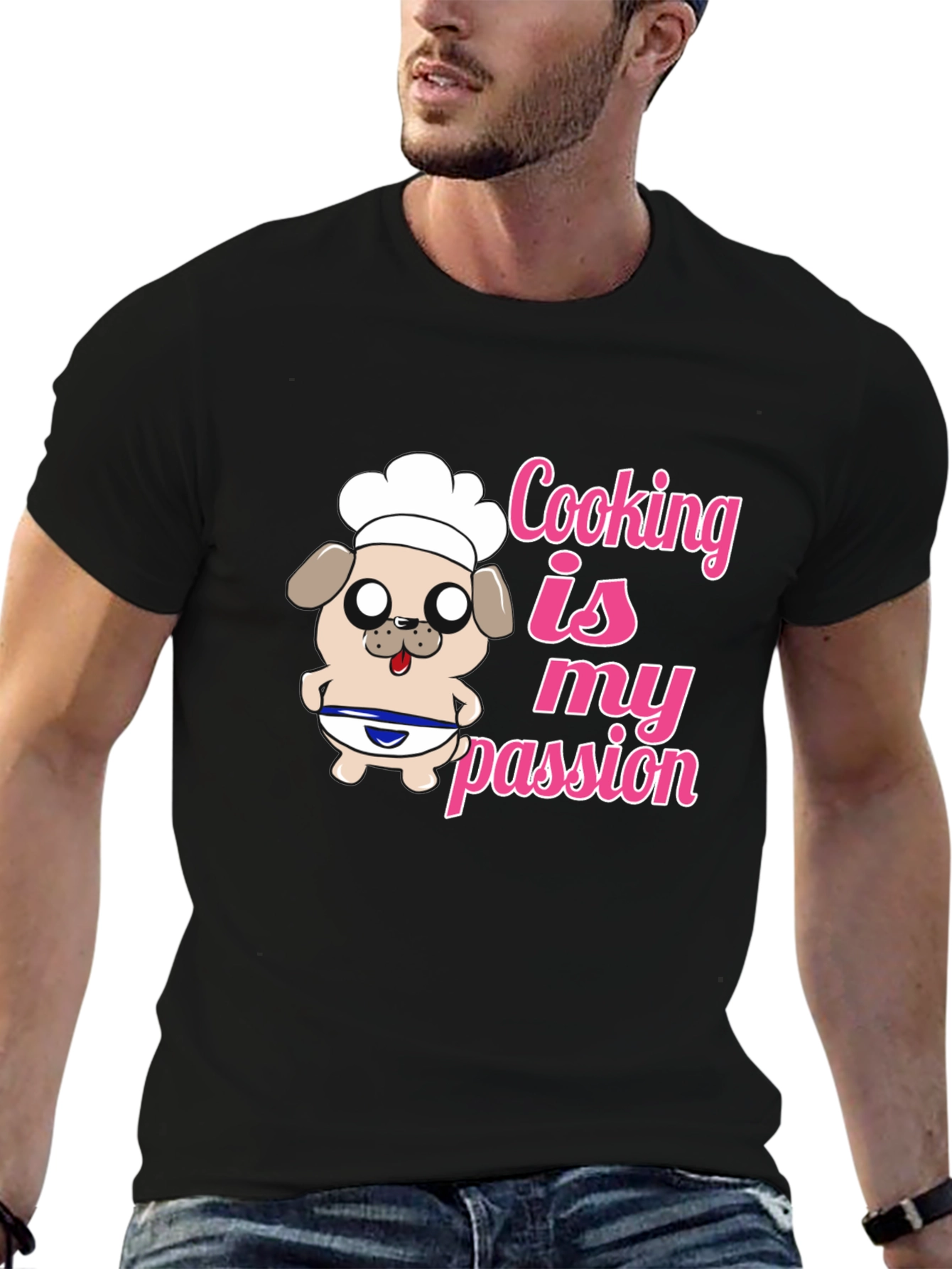 Cooking is My Passion Chef Dog T-Shirt