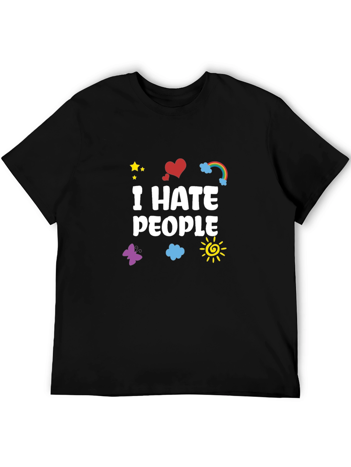 I Hate People Graphic Tee - Unisex Black T-Shirt