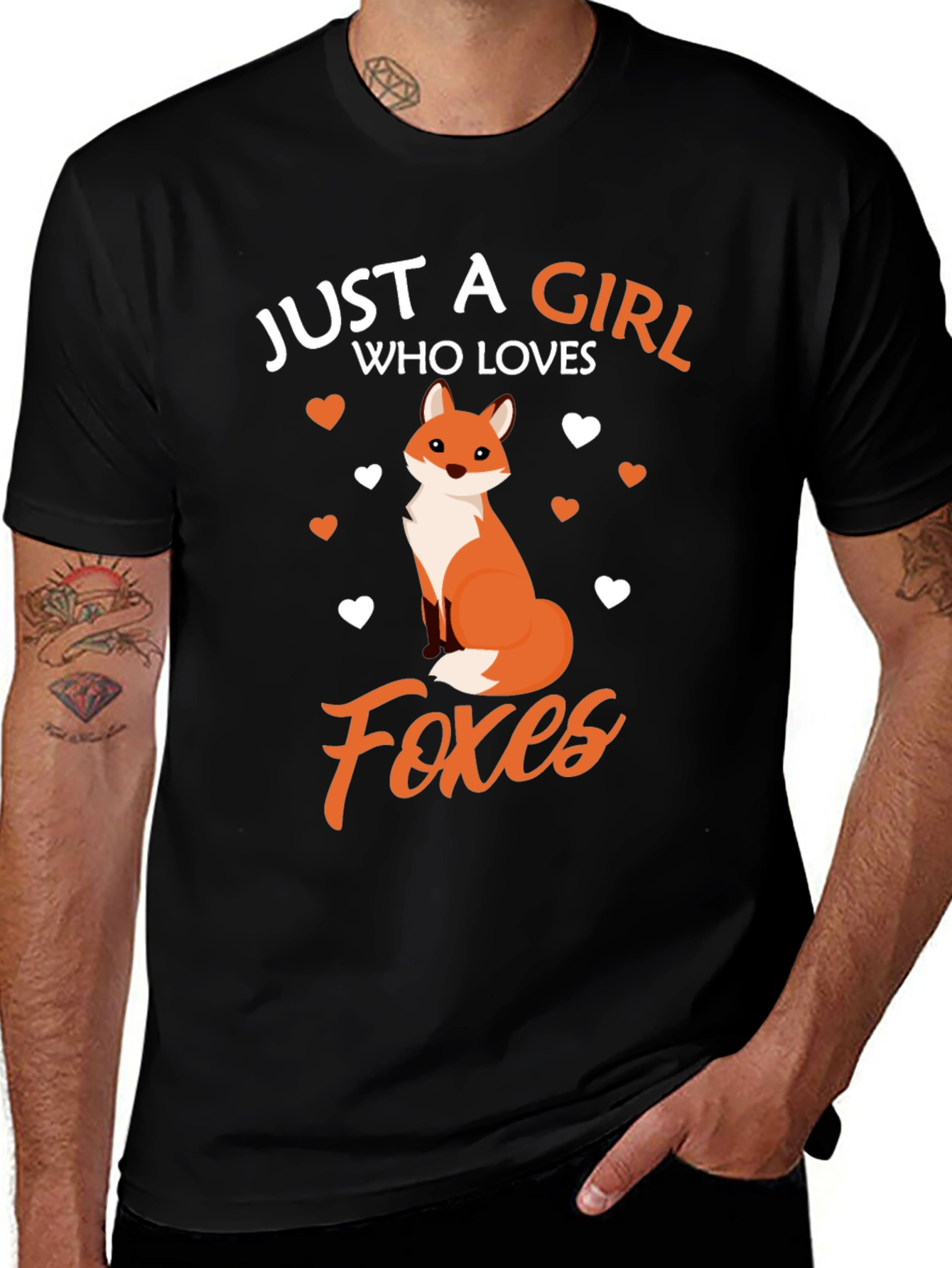 Girl Who Loves Foxes Graphic T-Shirt