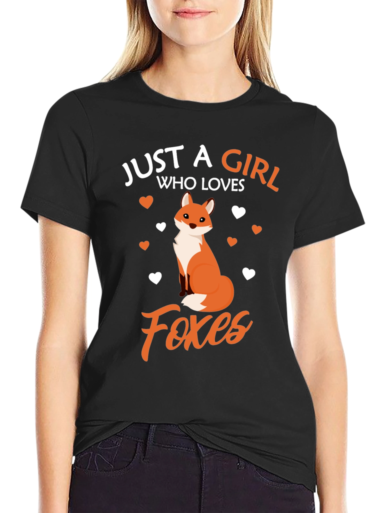 Girl Who Loves Foxes Graphic T-Shirt
