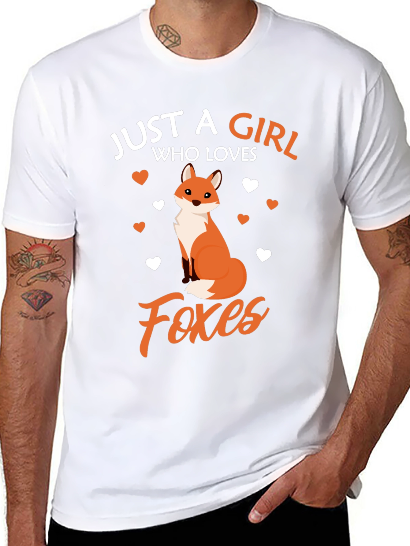Girl Who Loves Foxes Graphic T-Shirt