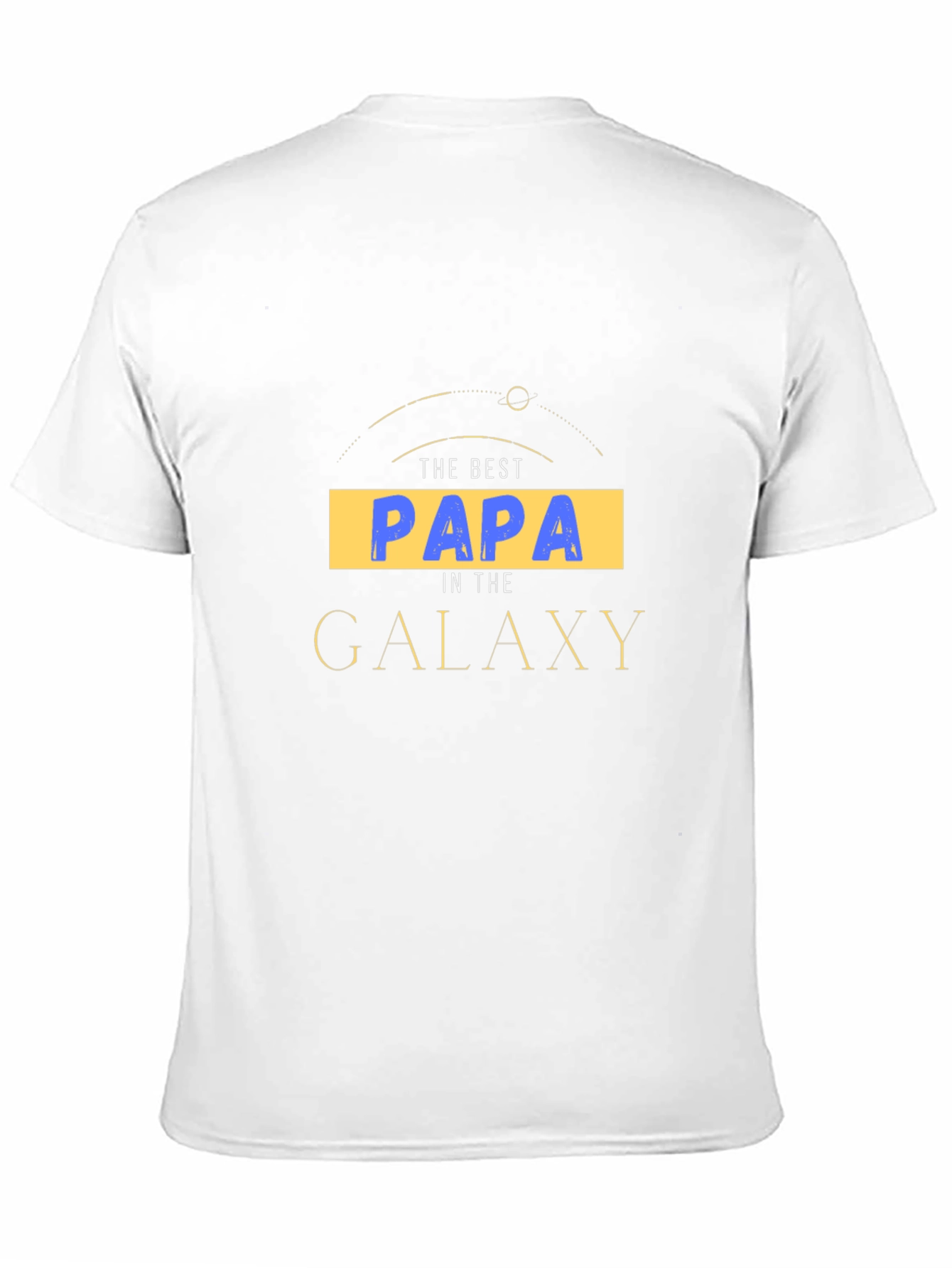 Best Papa in the Galaxy Black T-Shirt