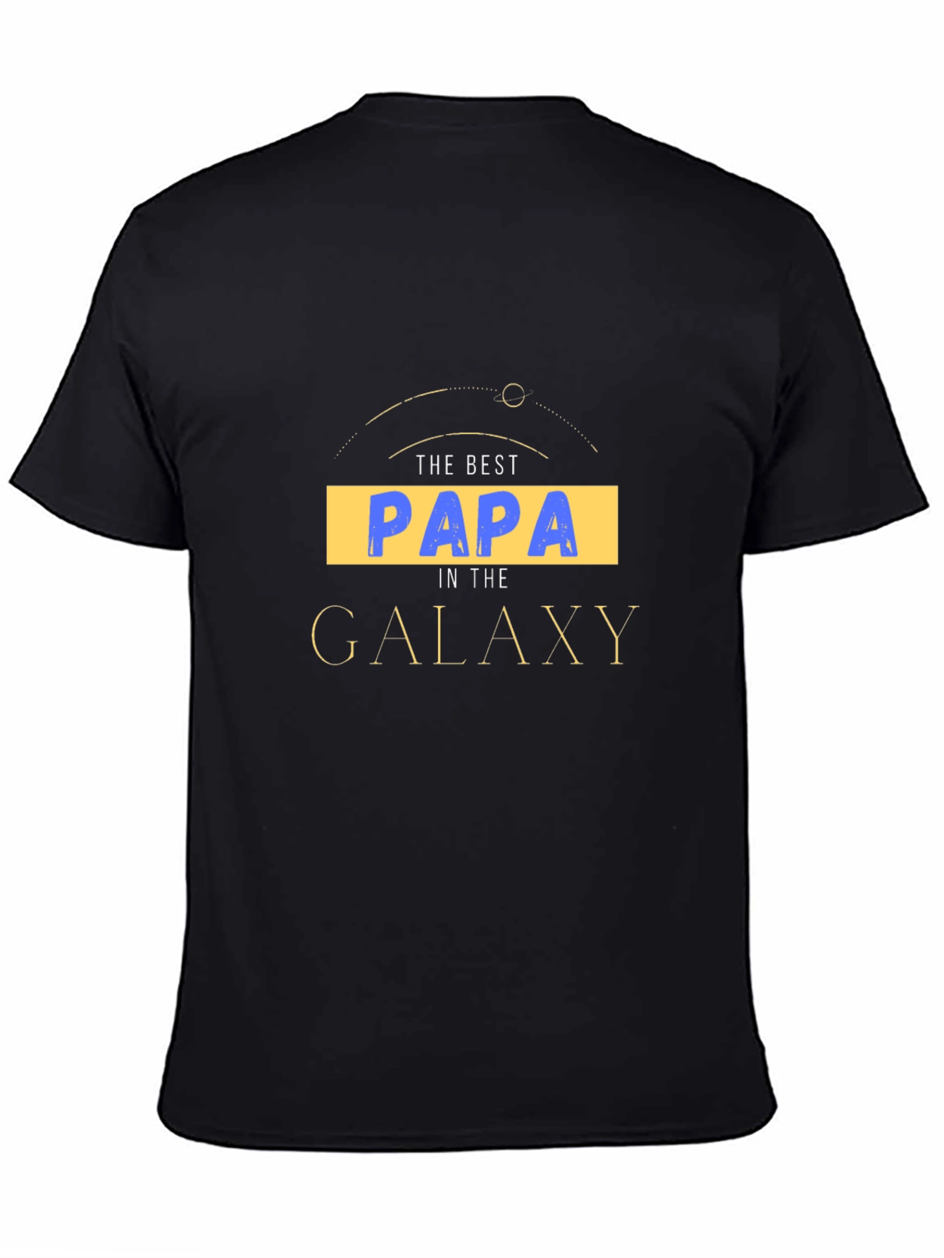 Best Papa in the Galaxy Black T-Shirt