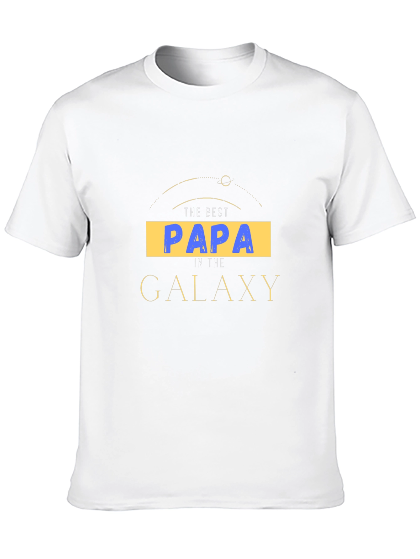 Best Papa in the Galaxy Black T-Shirt
