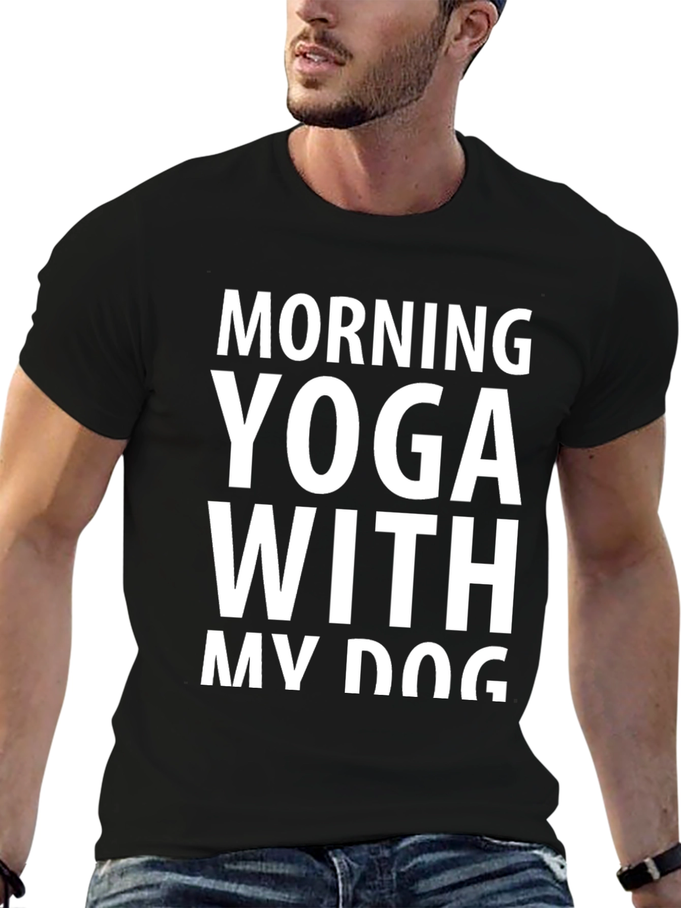 Morning Yoga With My Dog Graphic Tee