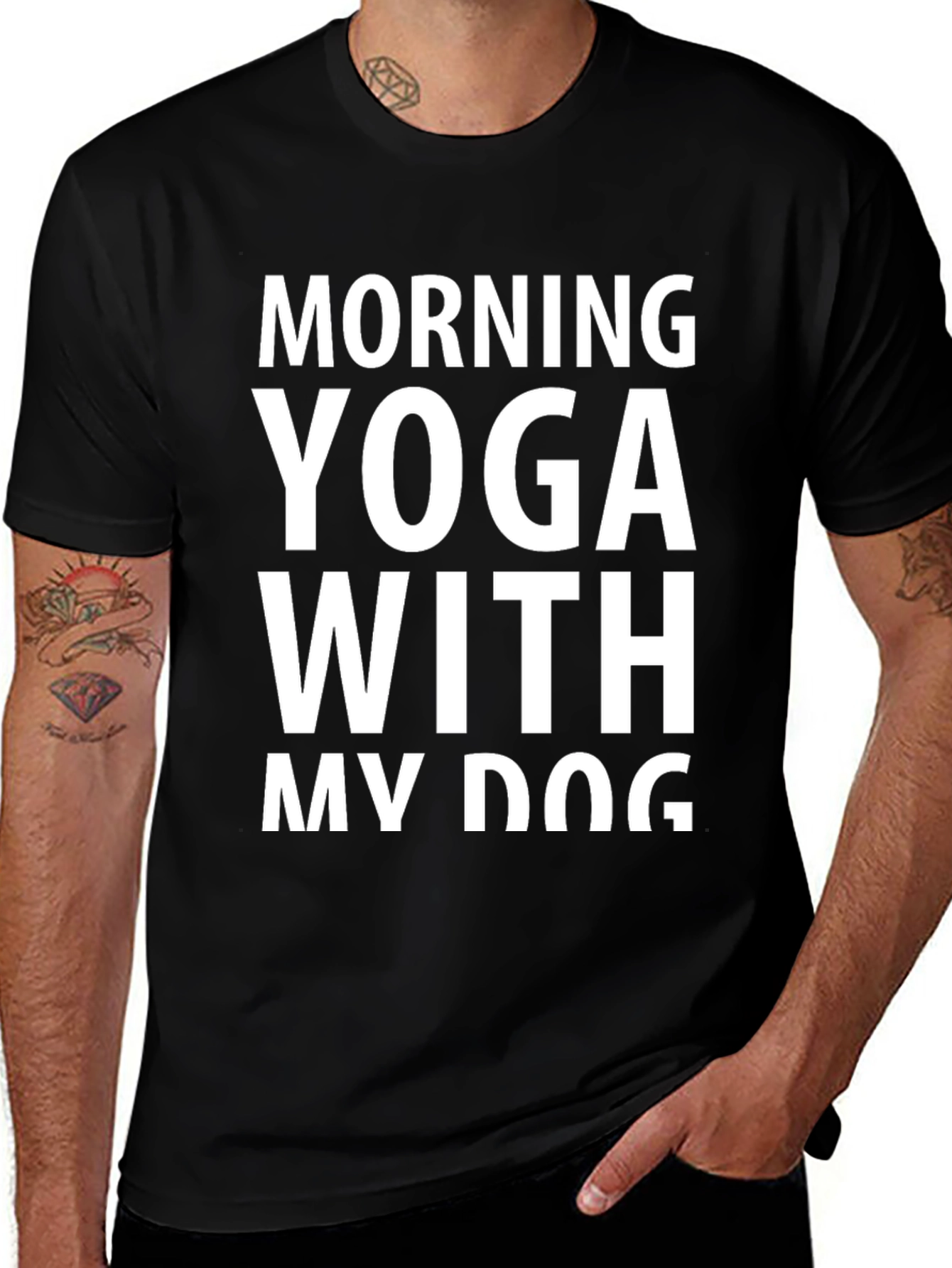 Morning Yoga With My Dog Graphic Tee