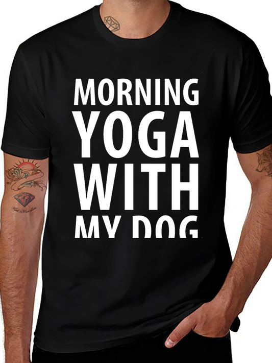 Morning Yoga With My Dog Graphic Tee