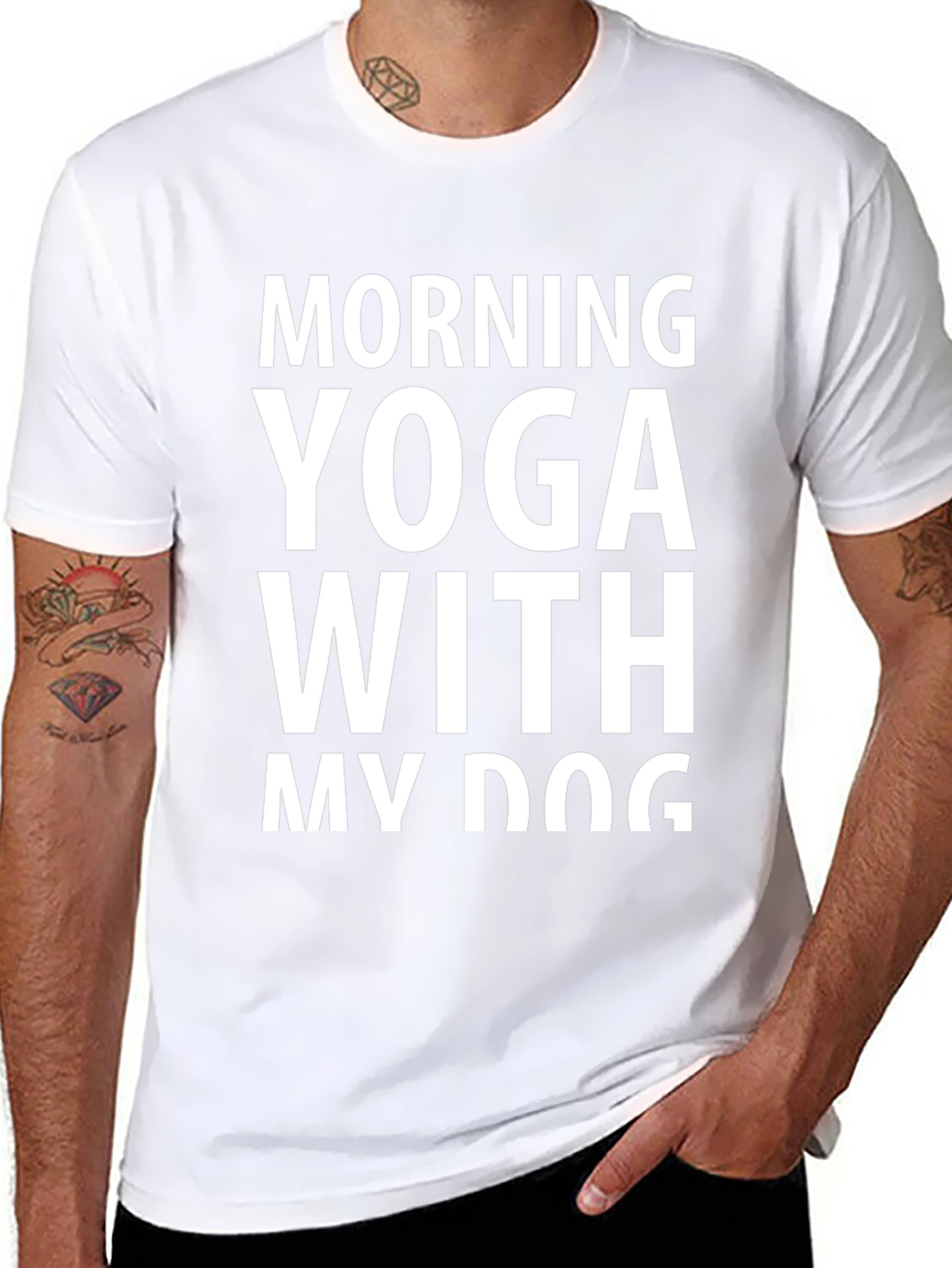 Morning Yoga With My Dog Graphic Tee