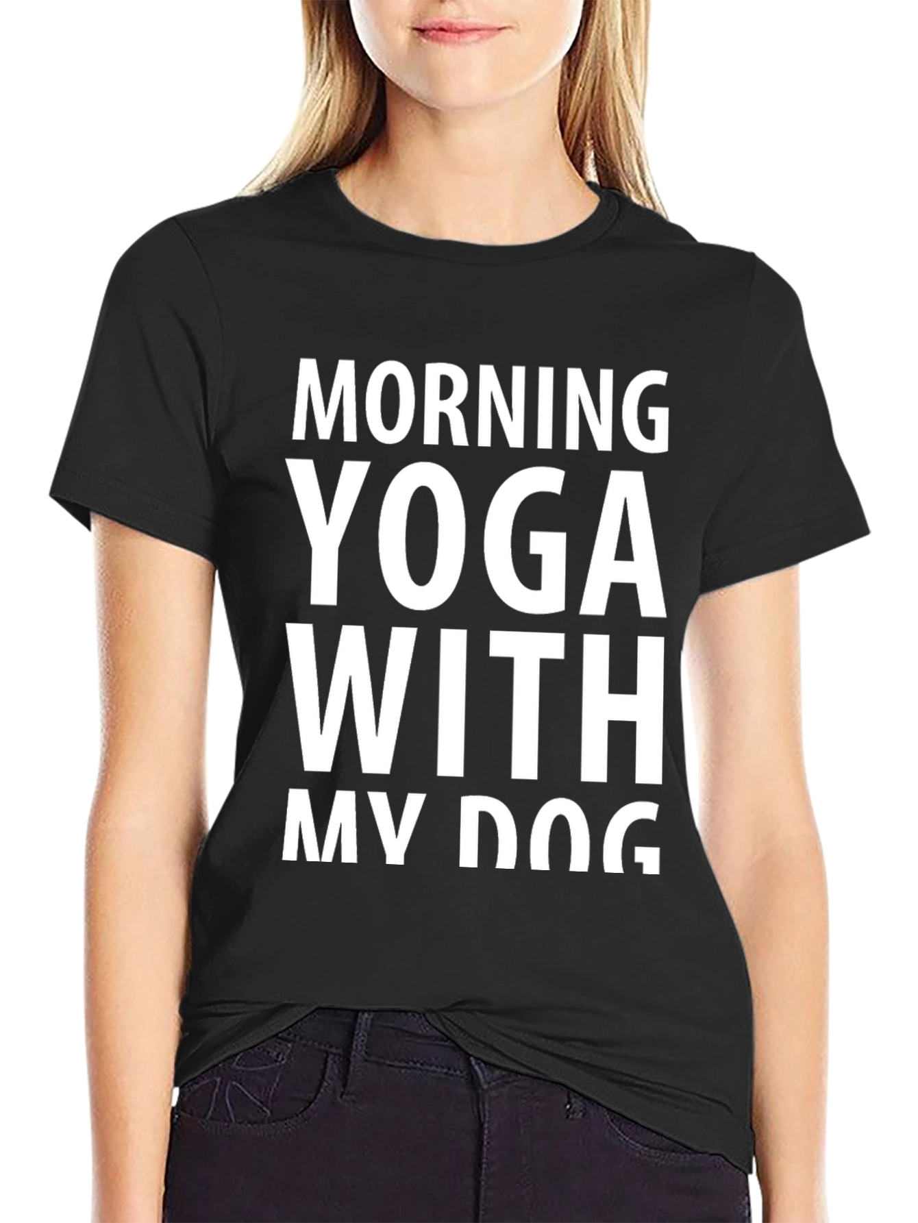 Morning Yoga With My Dog Graphic Tee