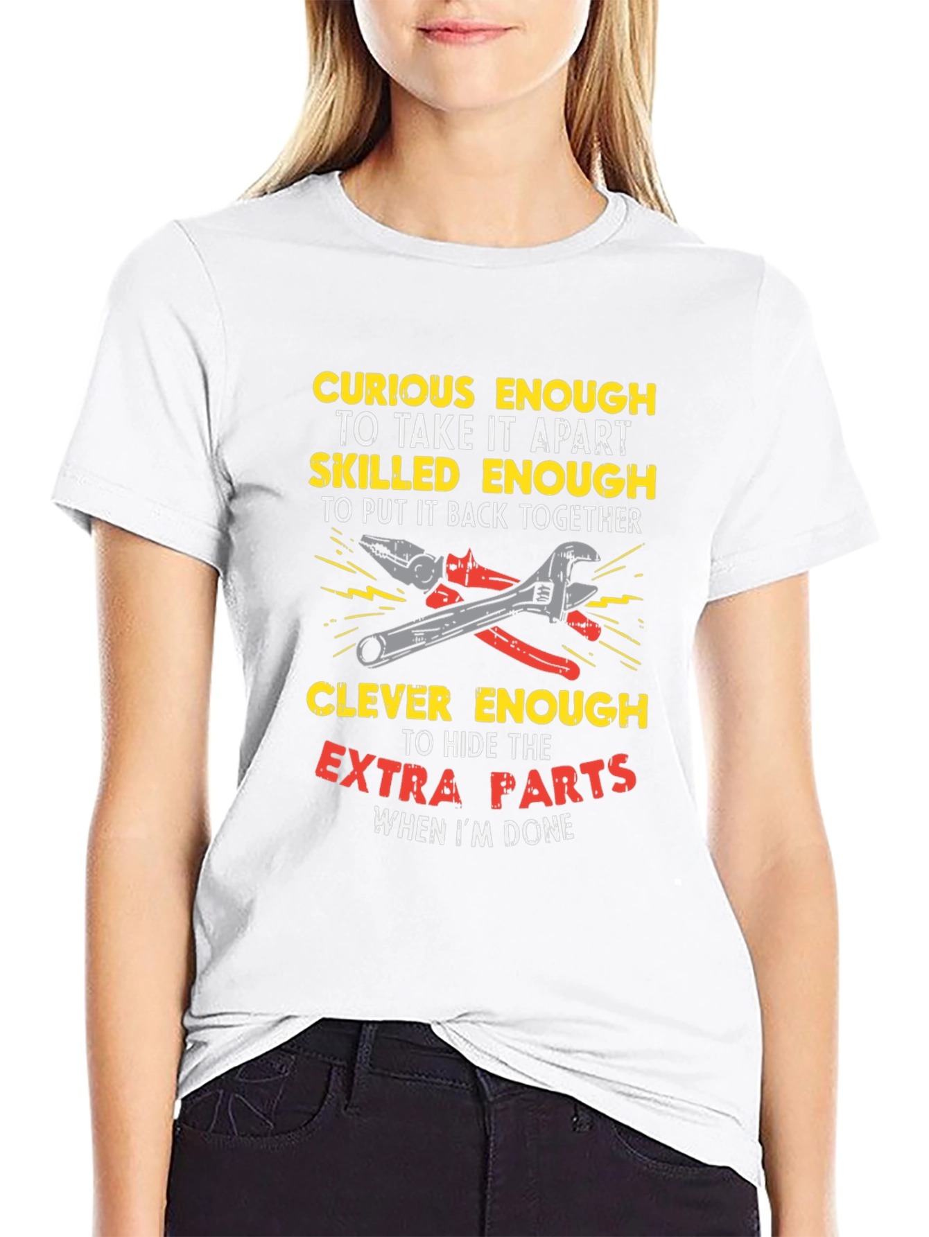 Curious Enough Mechanic T-Shirt - Clever Humor Tee