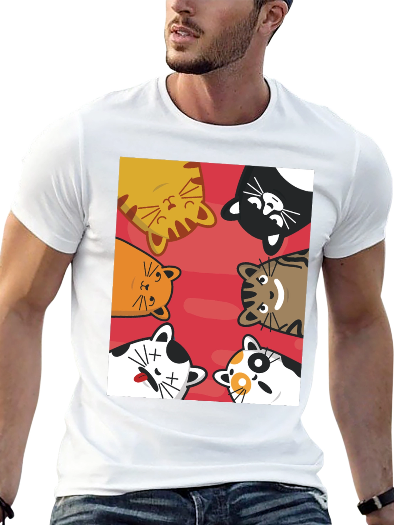 Cool Cat Heads T-Shirt