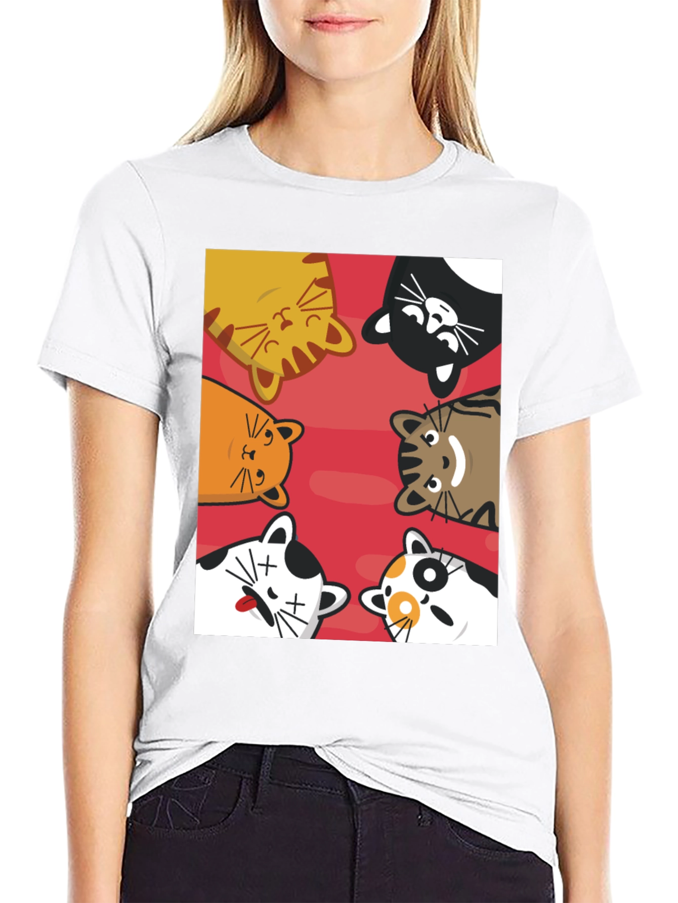 Cool Cat Heads T-Shirt
