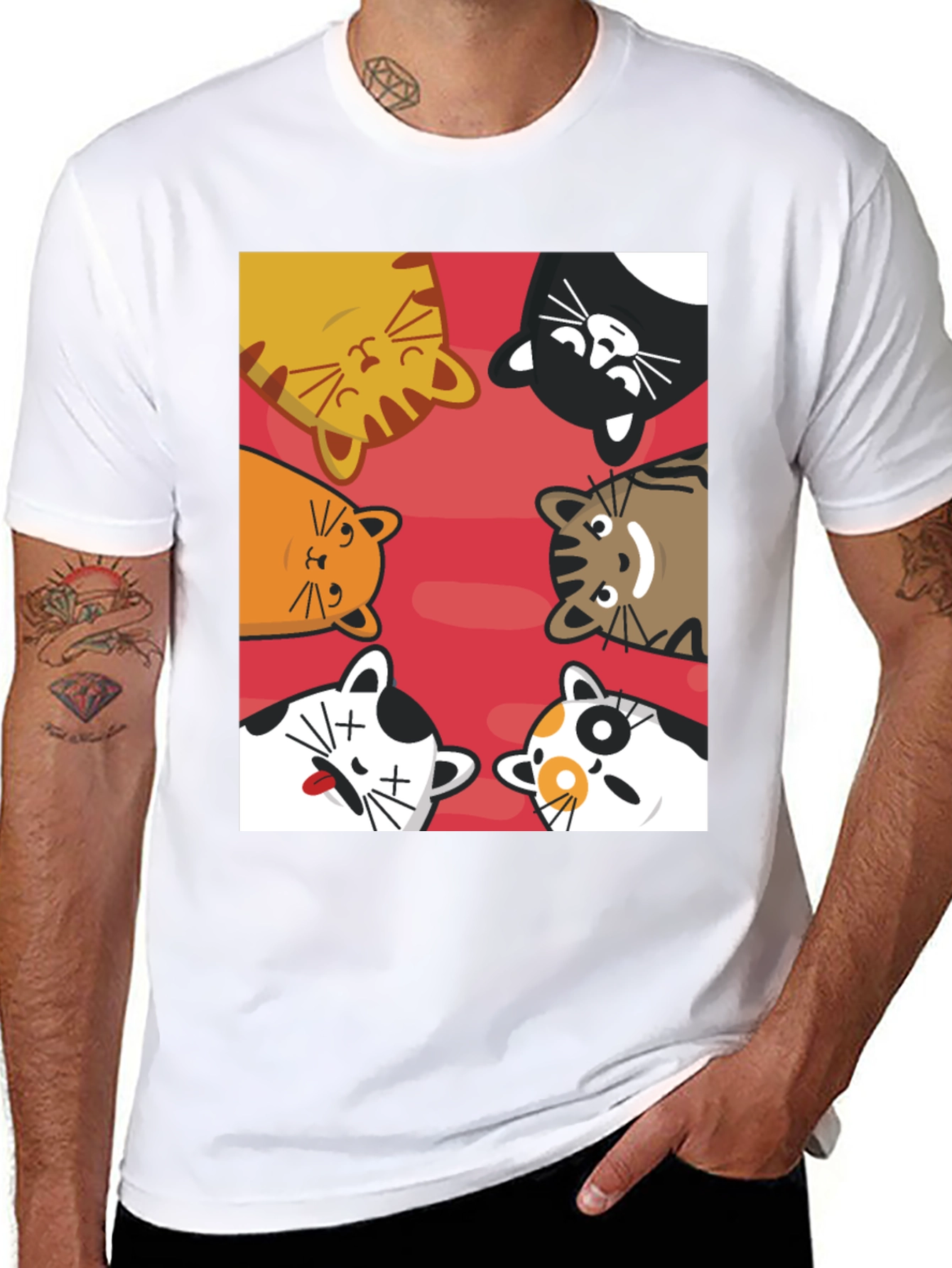 Cool Cat Heads T-Shirt