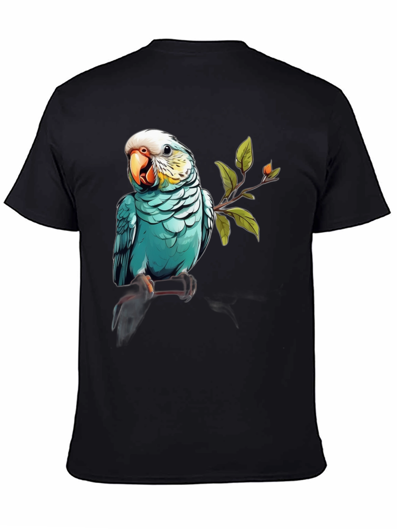 Parrot Graphic T-Shirt - Black Cotton Tee