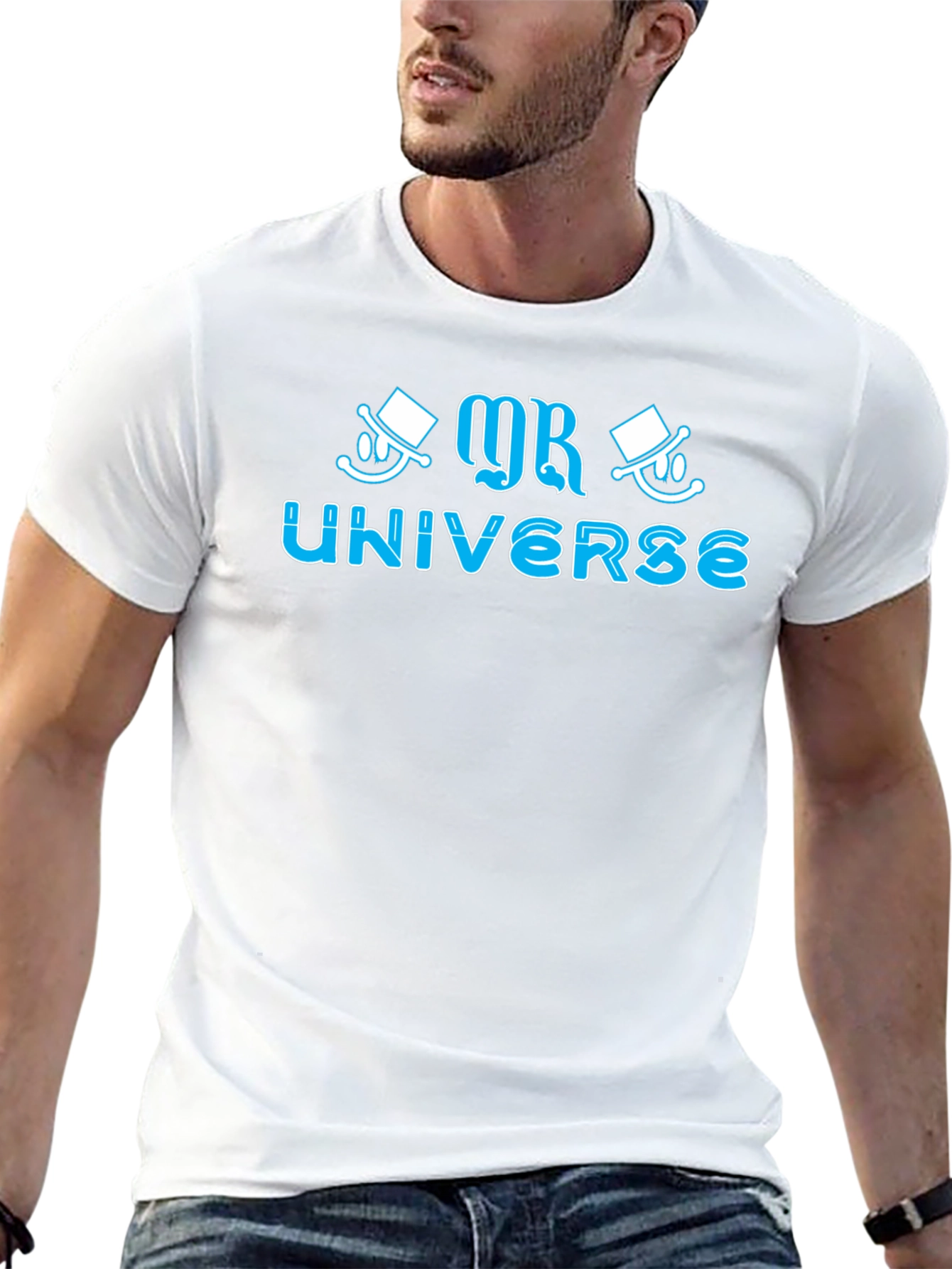 Mr. Universe Graphic T-Shirt - Black