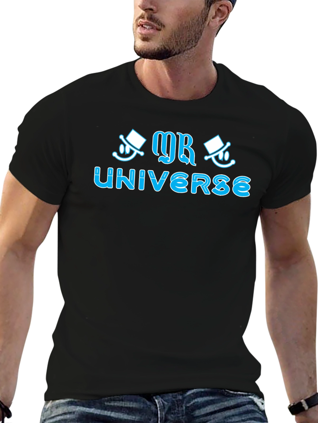 Mr. Universe Graphic T-Shirt - Black