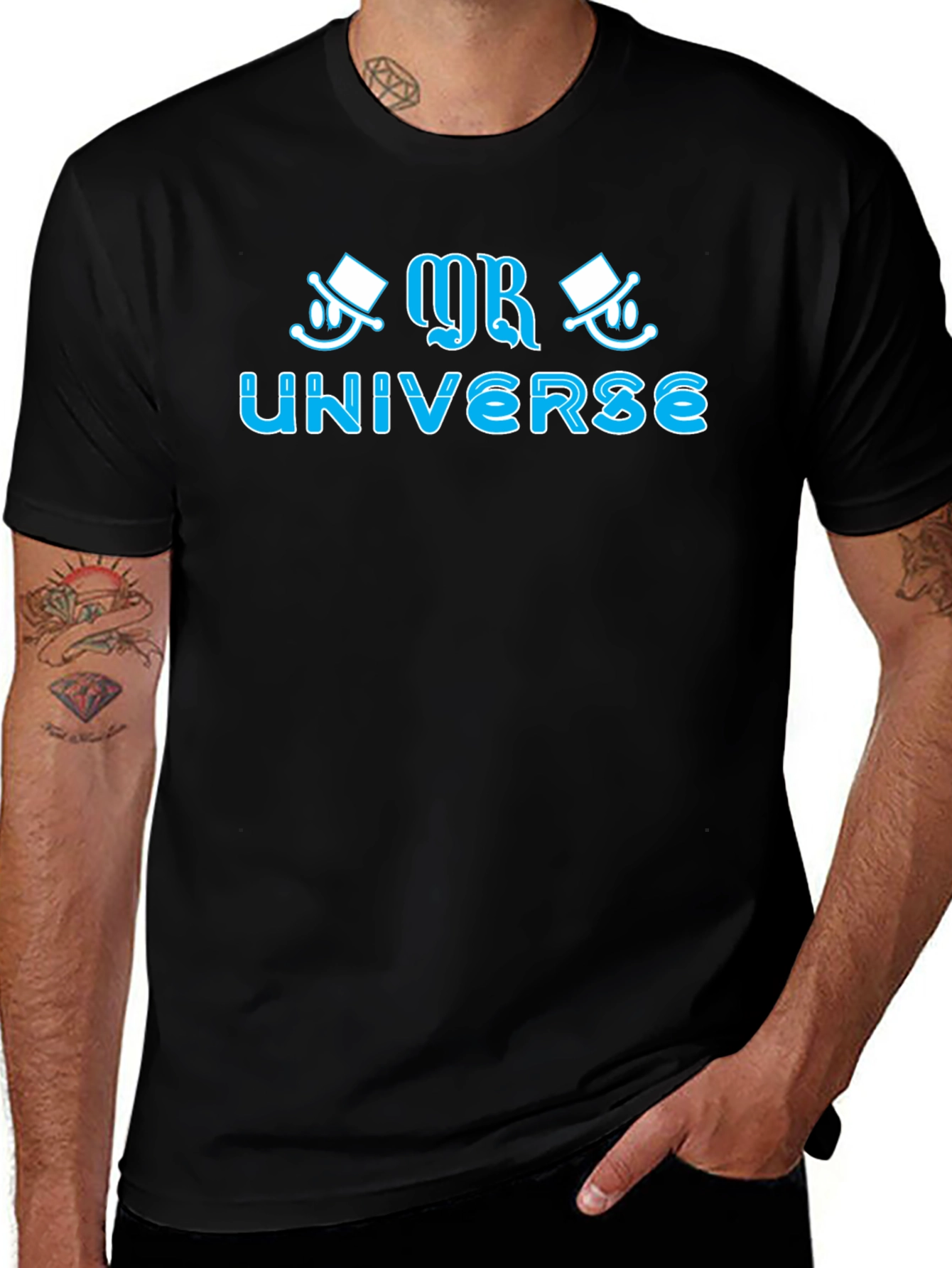 Mr. Universe Graphic T-Shirt - Black