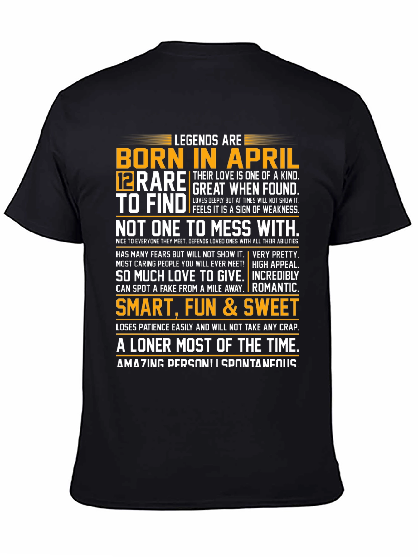 Legends Born in April Graphic T-Shirt