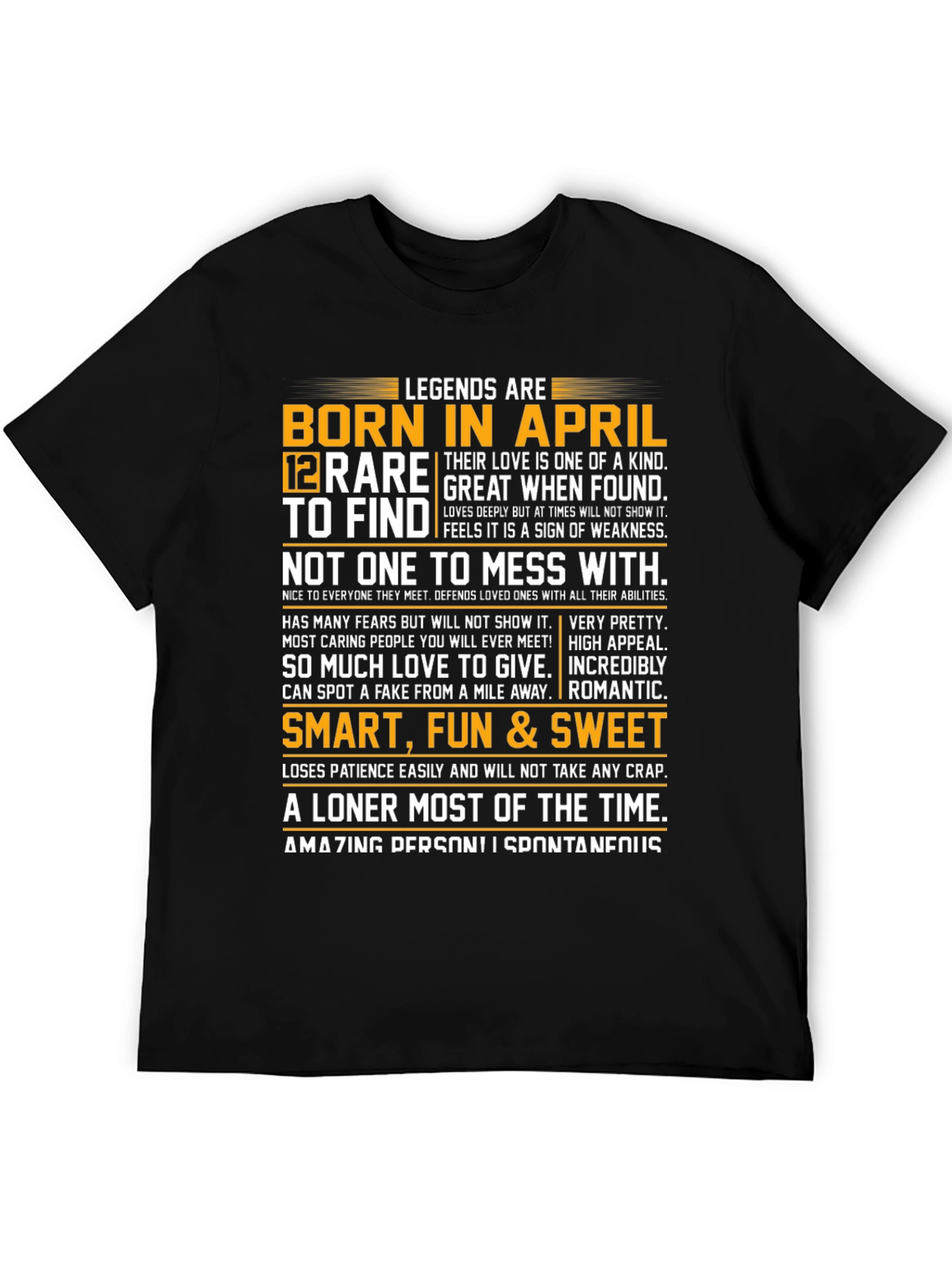 Legends Born in April Graphic T-Shirt