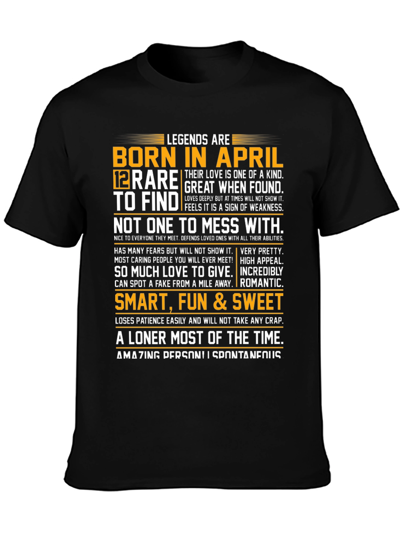 Legends Born in April Graphic T-Shirt