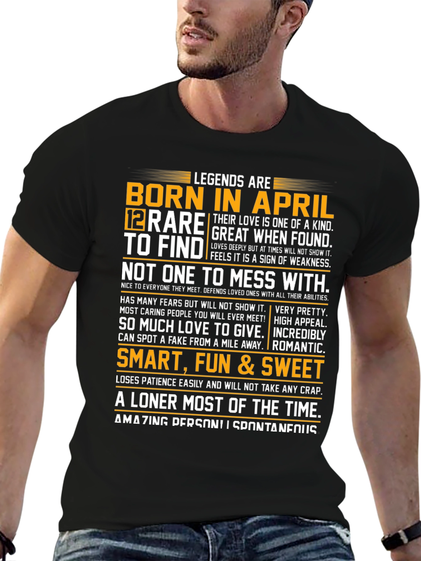 Legends Born in April Graphic T-Shirt